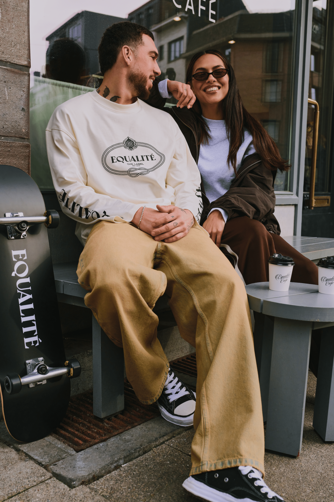 FEM BAGGY JEANS | SAND