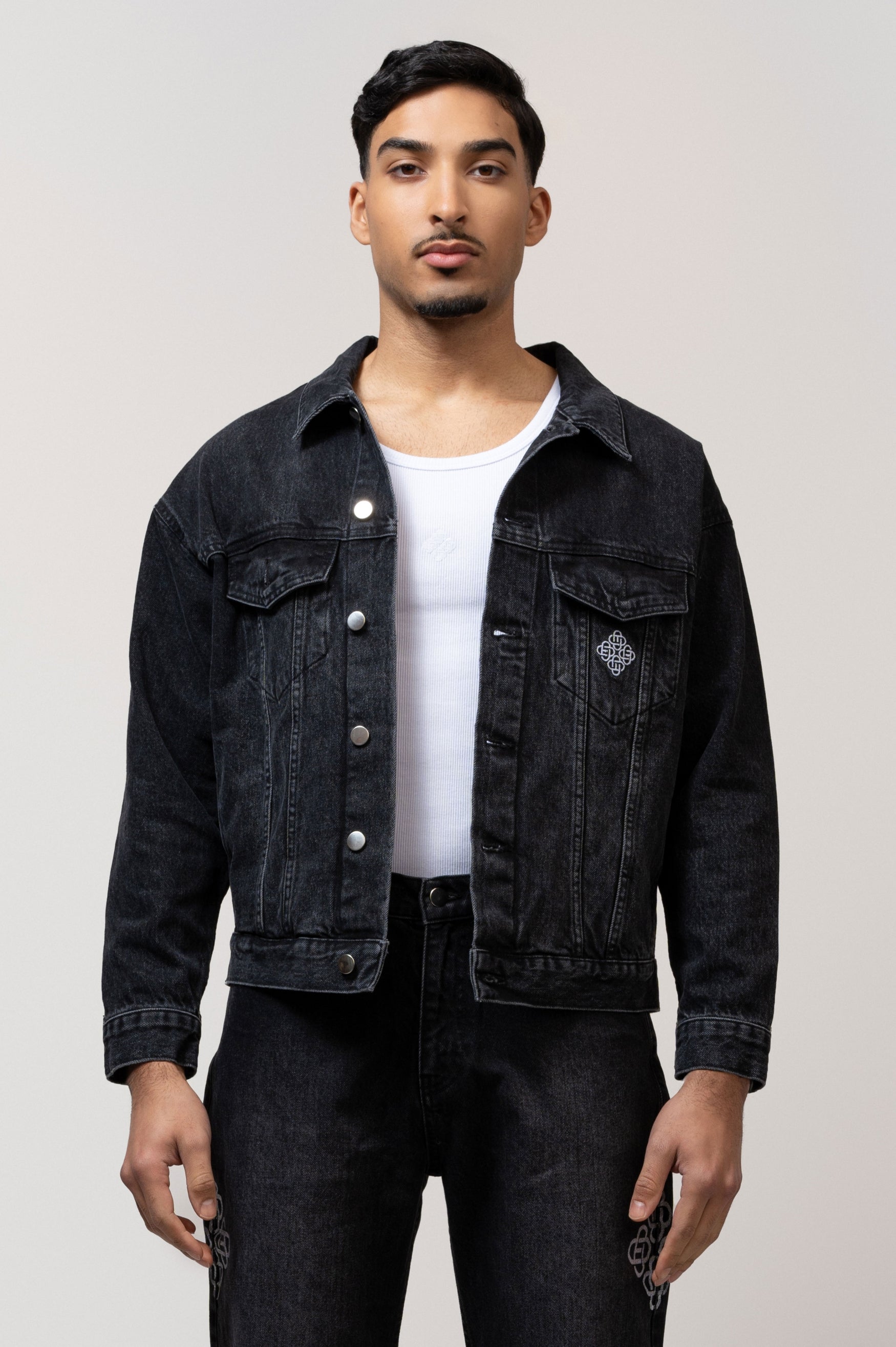 SYMBOL DENIM JACKET | BLACK