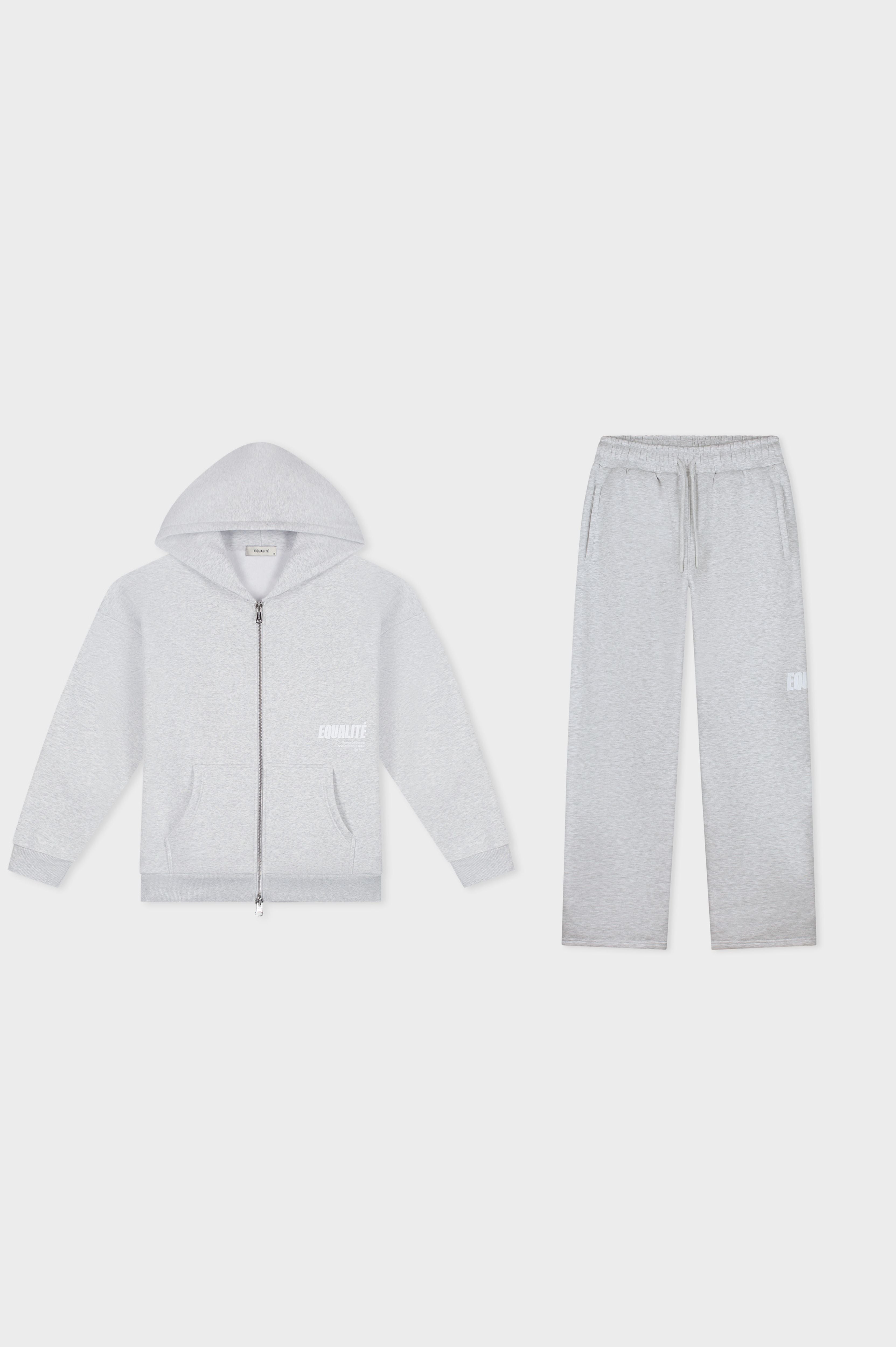 ELIA FULL ZIP JOGGER SET | MELANGE GREY