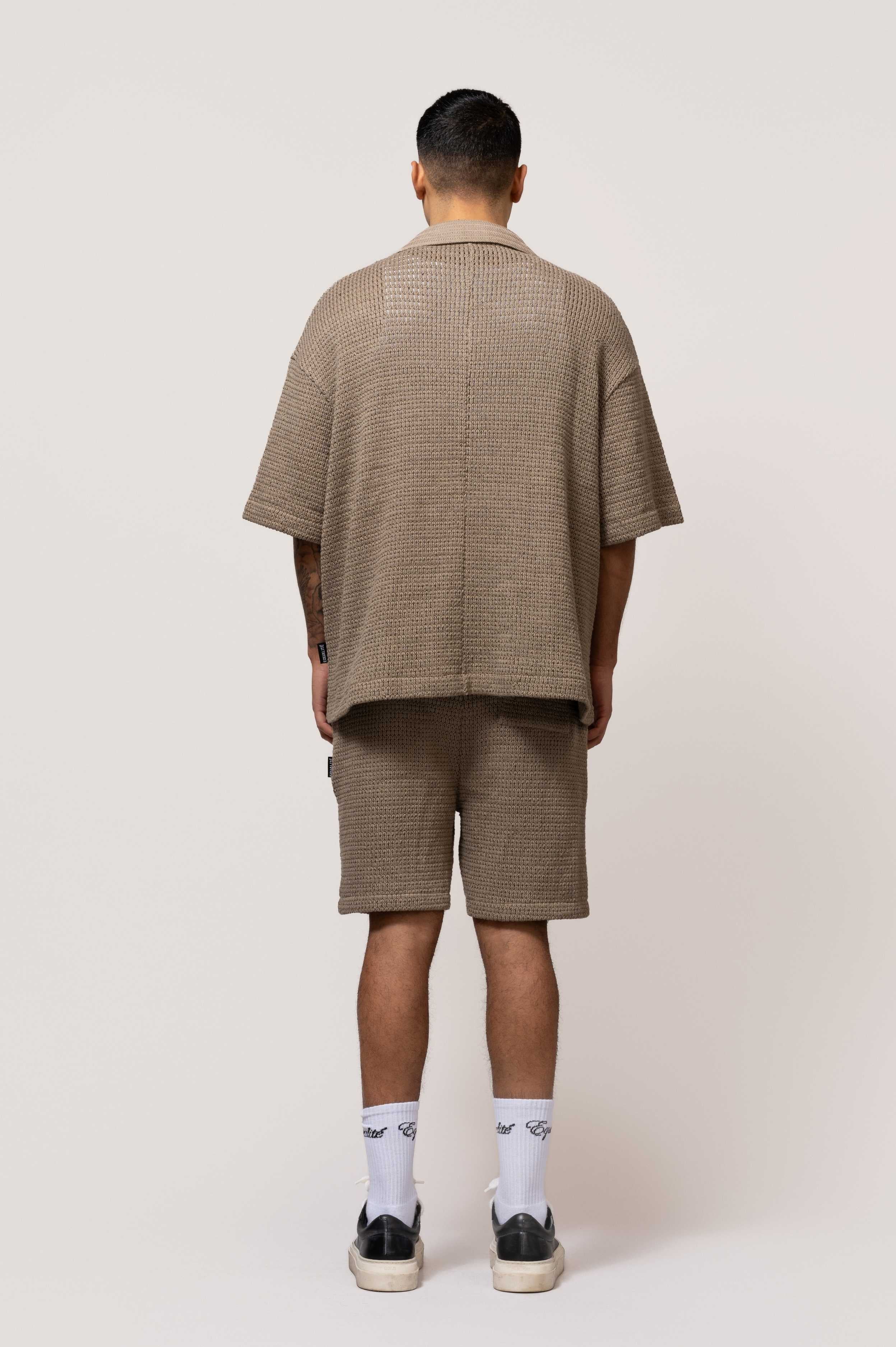 Lyra Knitted Croched Set Taupe