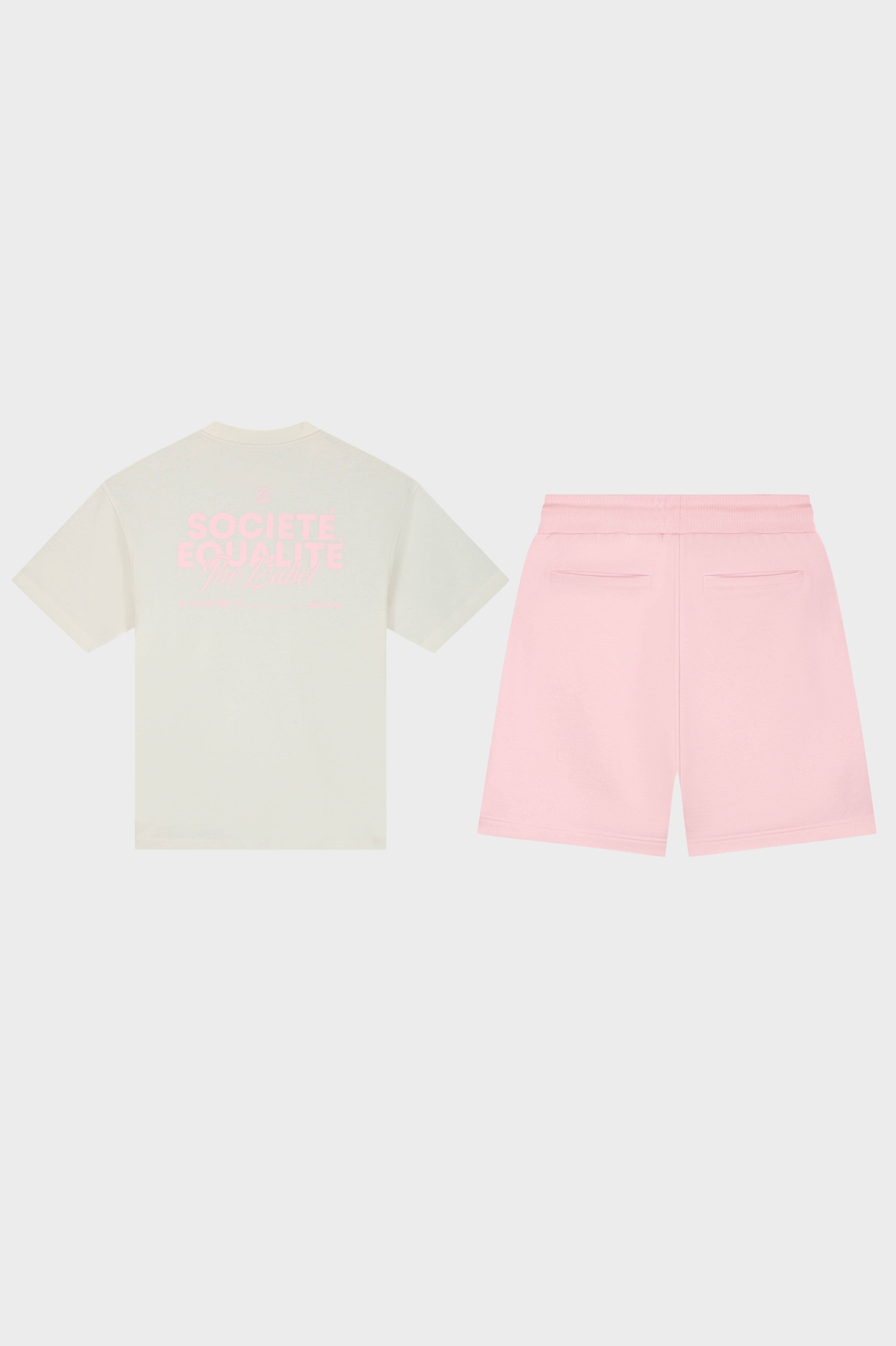 SOCIETÉ SUMMER SET | PINK & OFF-WHITE