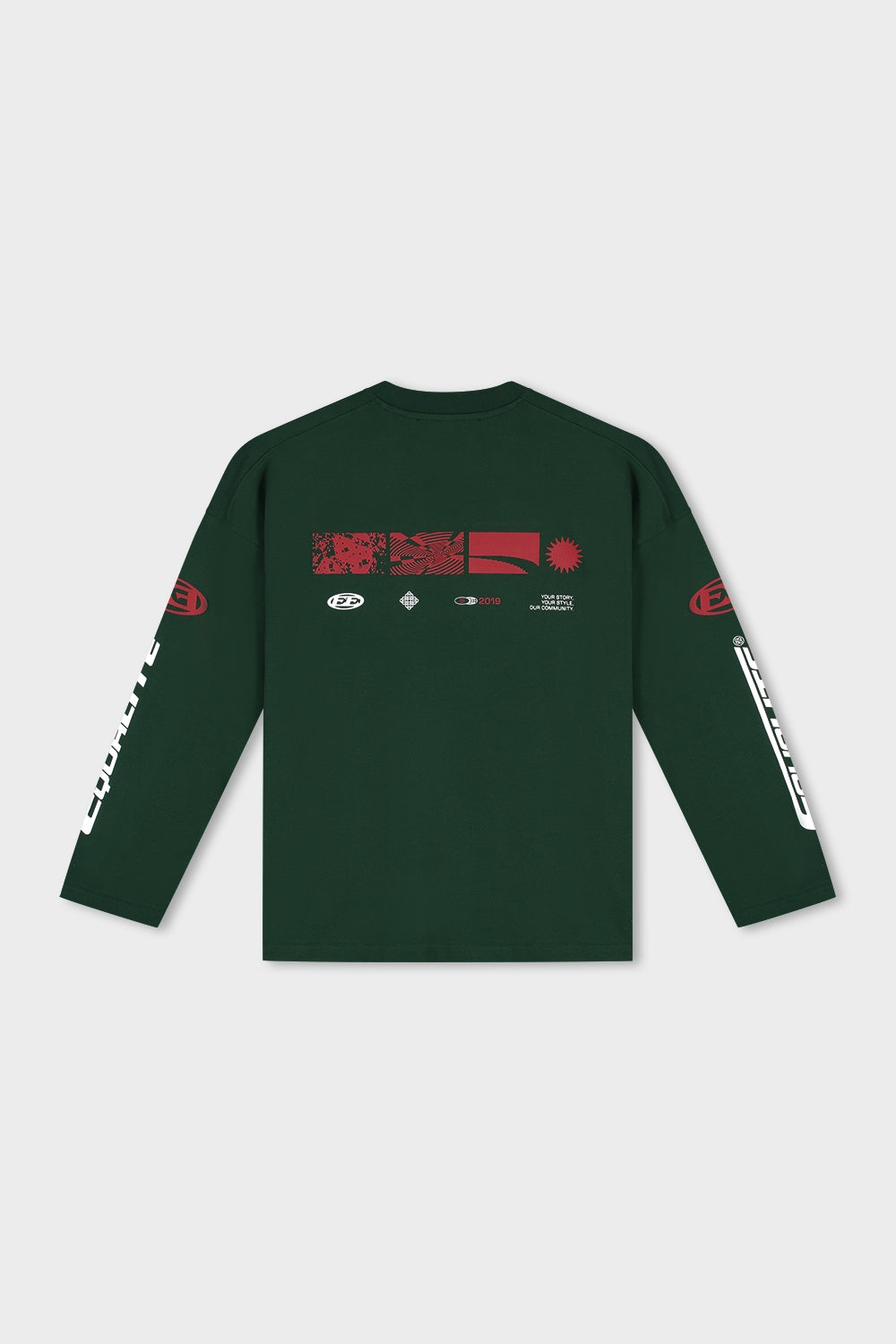 ADRENALINE LONGSLEEVE TEE | GREEN & RED