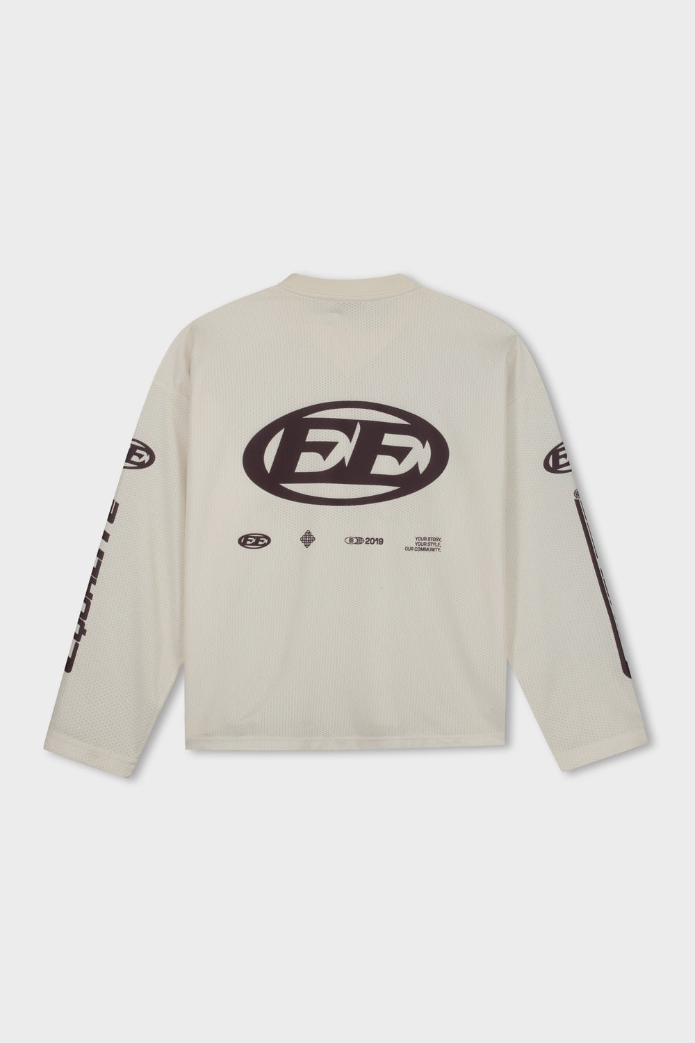 ARENA LONGSLEEVE JERSEY | OFF-WHITE & BROWN