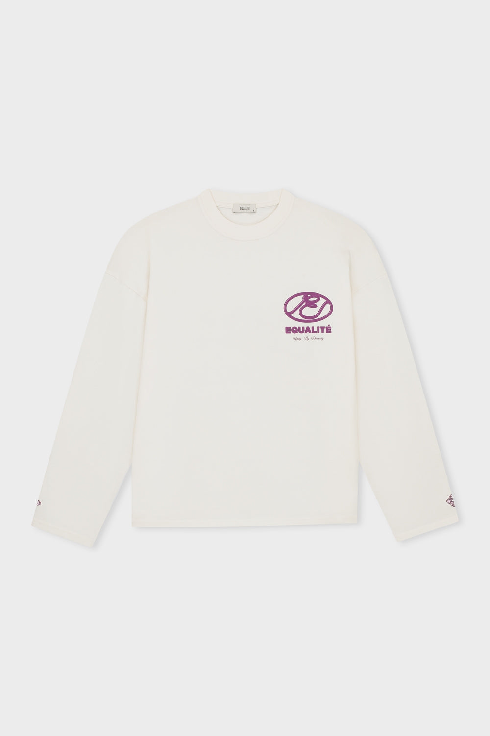ARID LONGSLEEVE TEE | OFF-WHITE & DEEP PURPLE