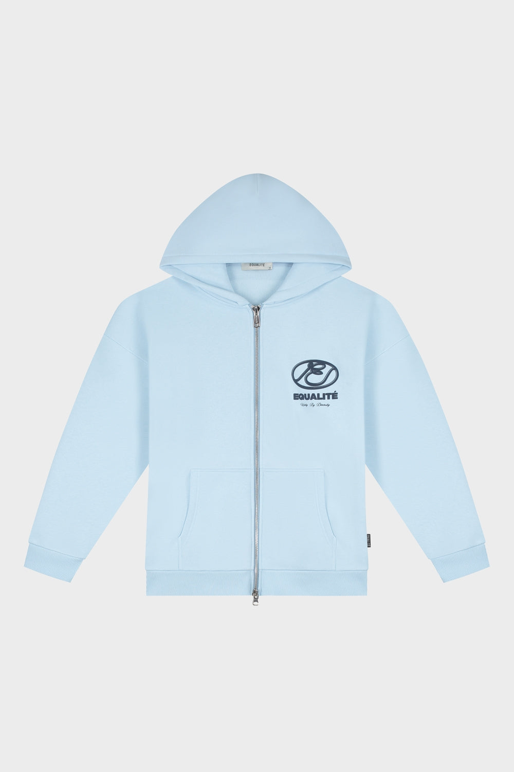 ARID OVERSIZED FULL ZIP HOODIE | LIGHT BLUE & NAVY