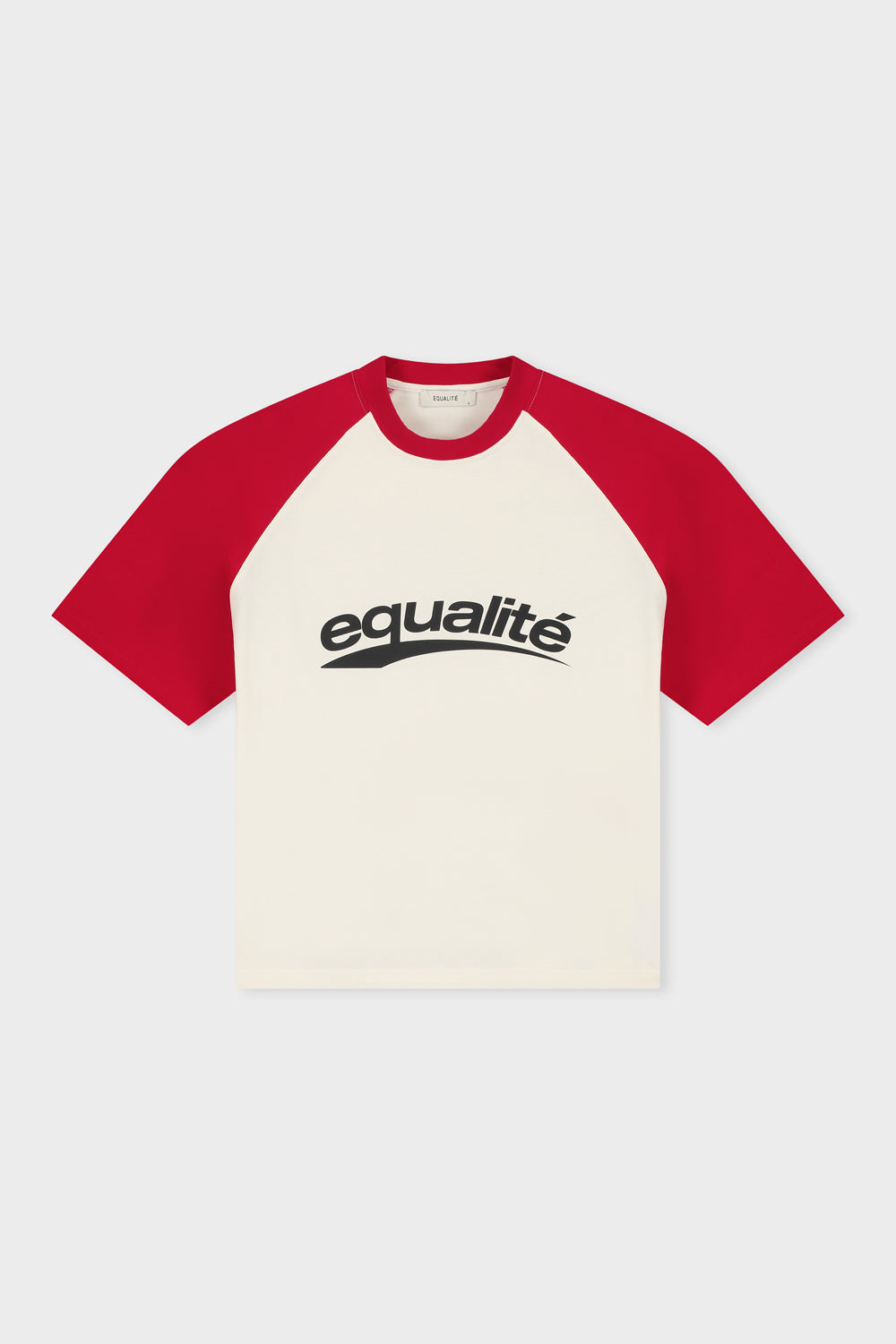 AXEL RAGLAN BOXY TEE | OFF-WHITE & RED