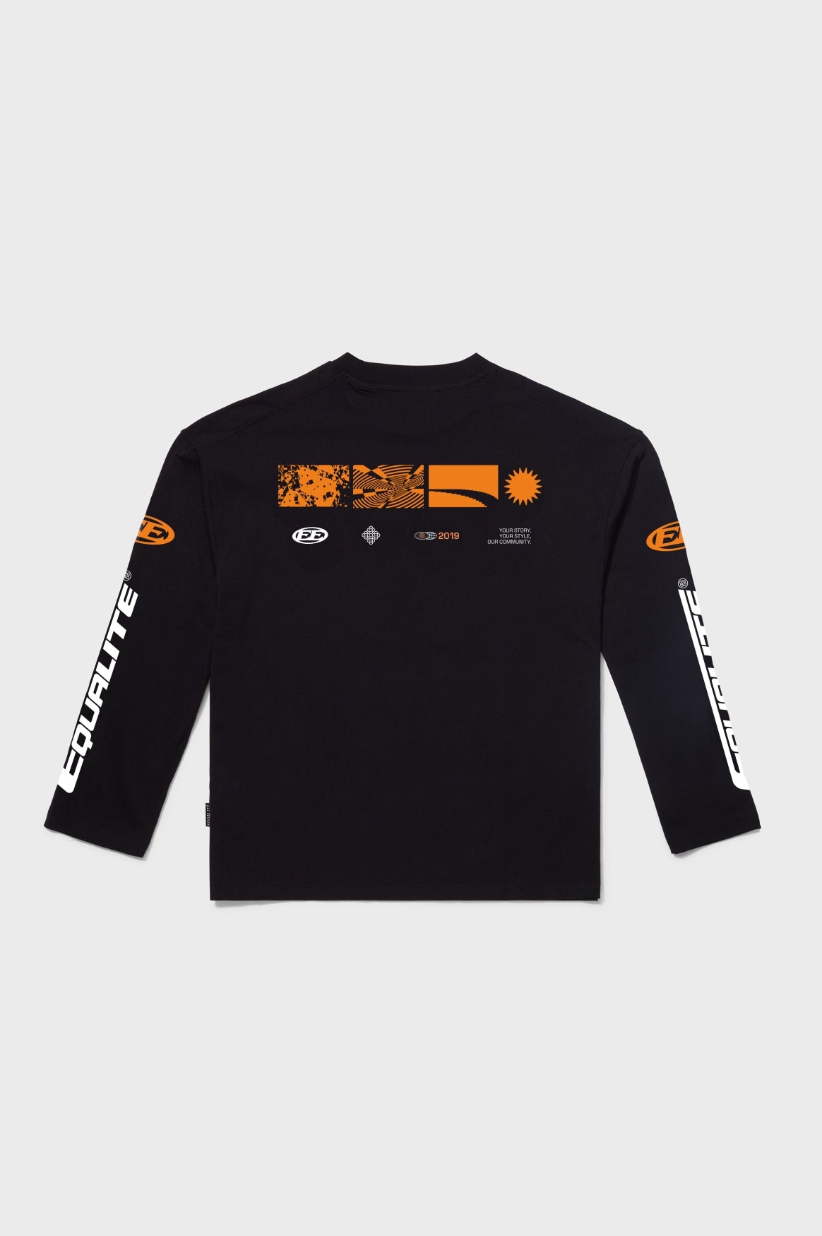 ADRENALINE LONGSLEEVE TEE | BLACK & ORANGE