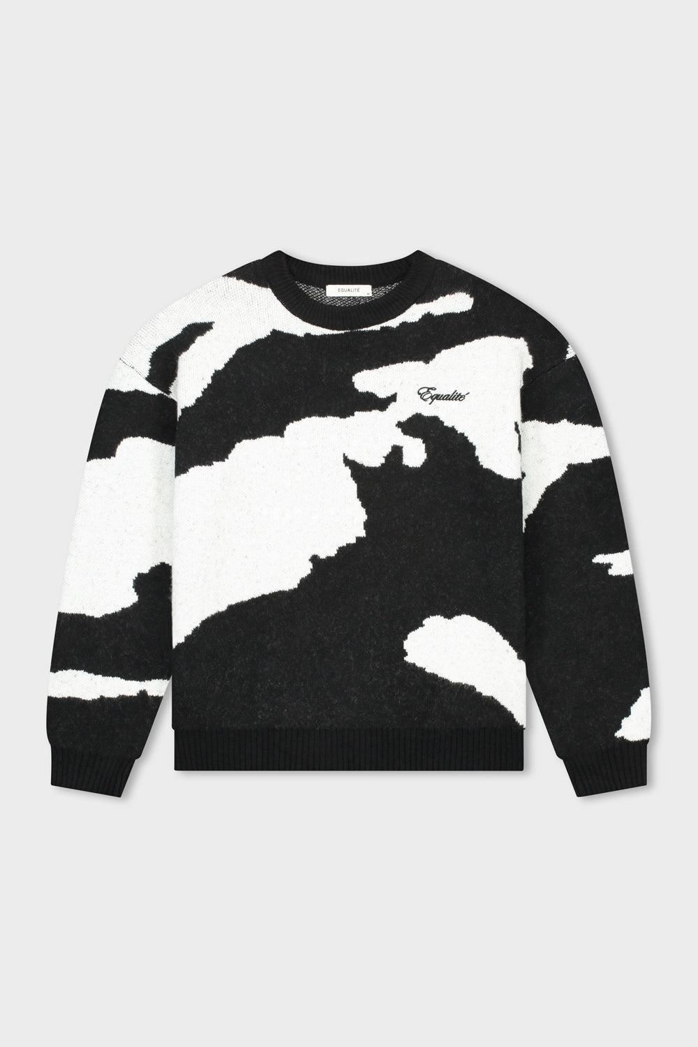 CAMO KNIT SWEATER | BLACK & OFF-WHITE