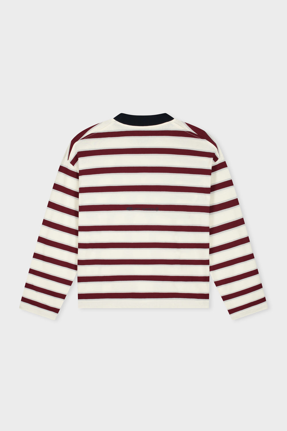 CELESTE STRIPED LONGSLEEVE TEE | OFF-WHITE & BURGUNDY