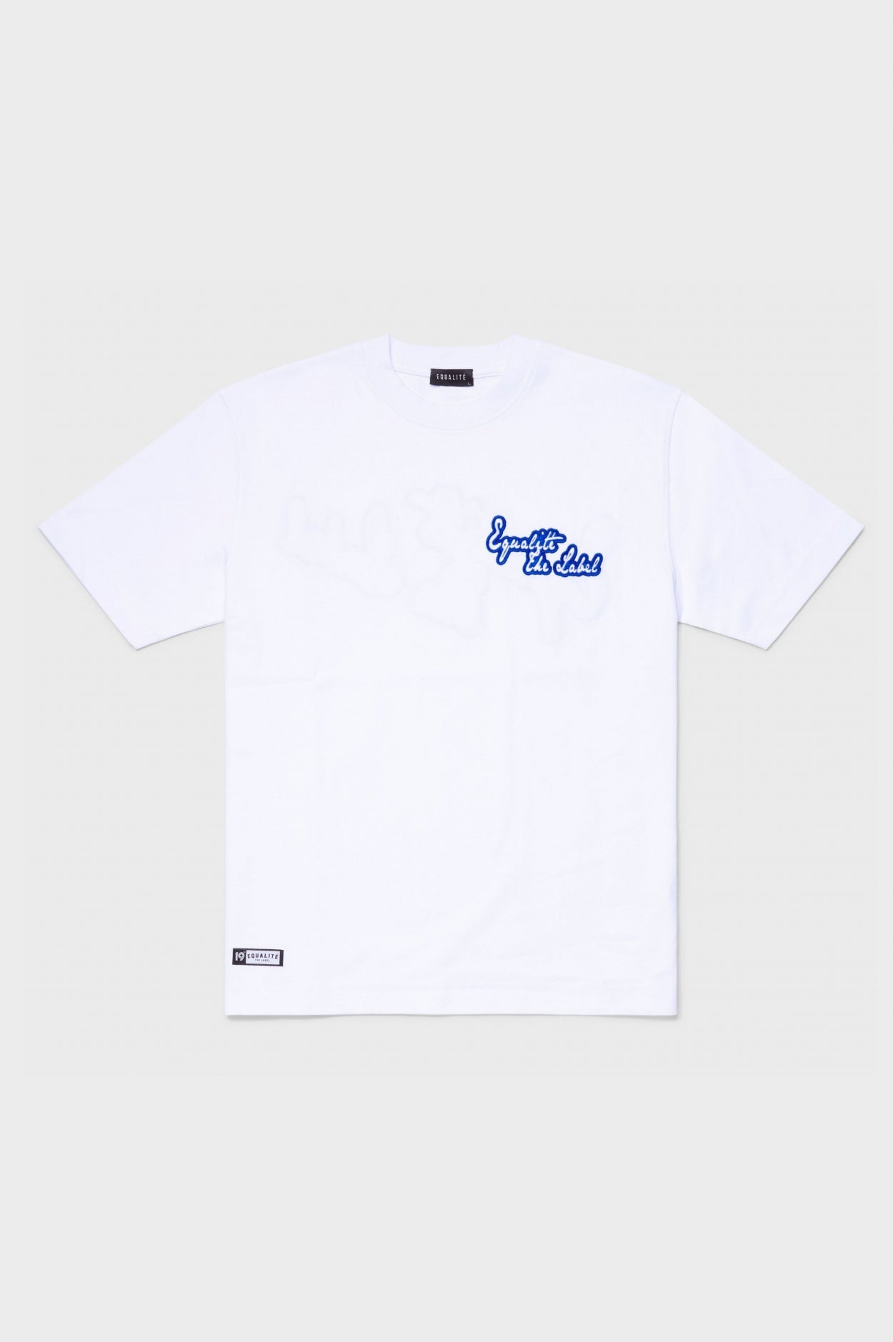CICI OVERSIZED TEE | WHITE & BLUE