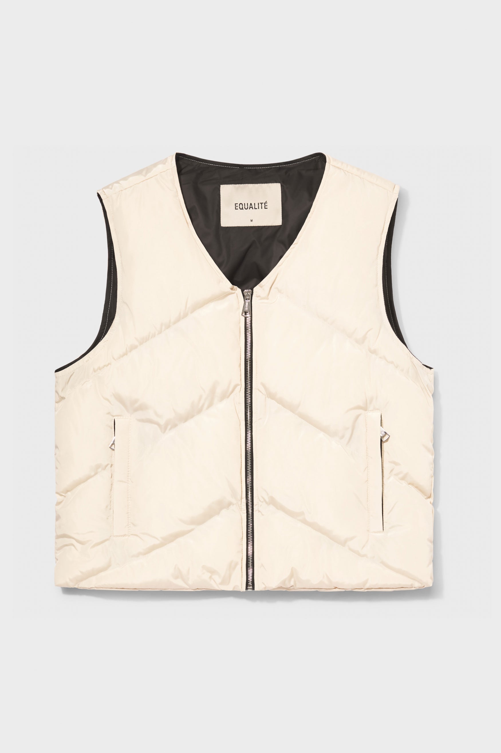 DIAGONAL BODYWARMER | OFF-WHITE