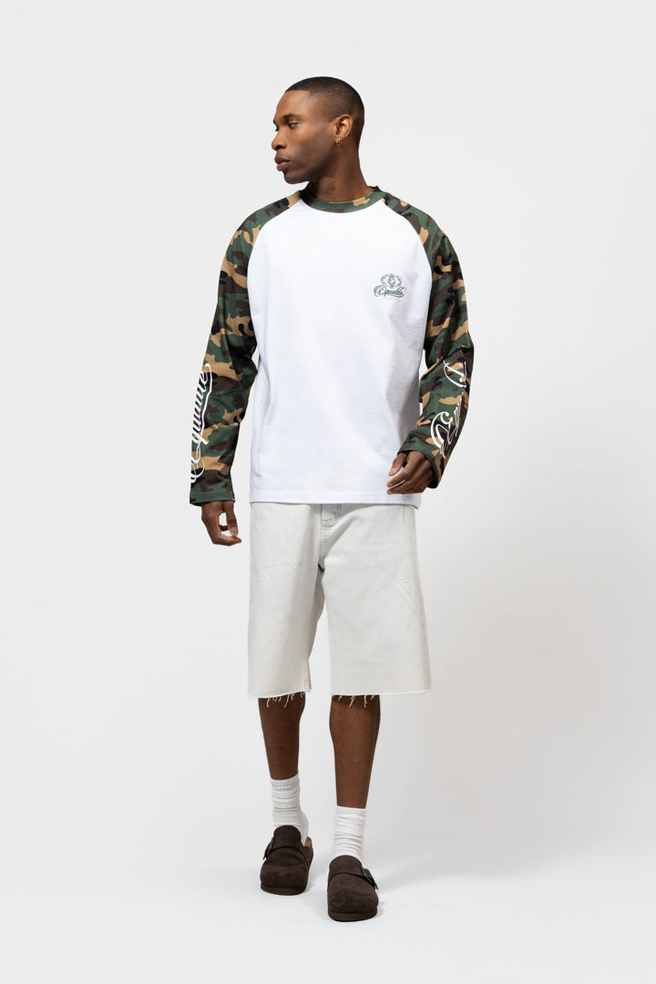 JETT RAGLAN LONGSLEEVE TEE | OFF-WHITE & CAMO