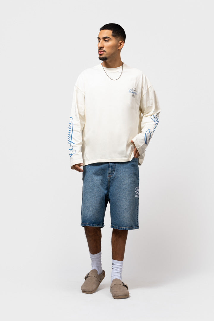 FONTAIN OVERSIZED LONGSLEEVE TEE | OFF-WHITE