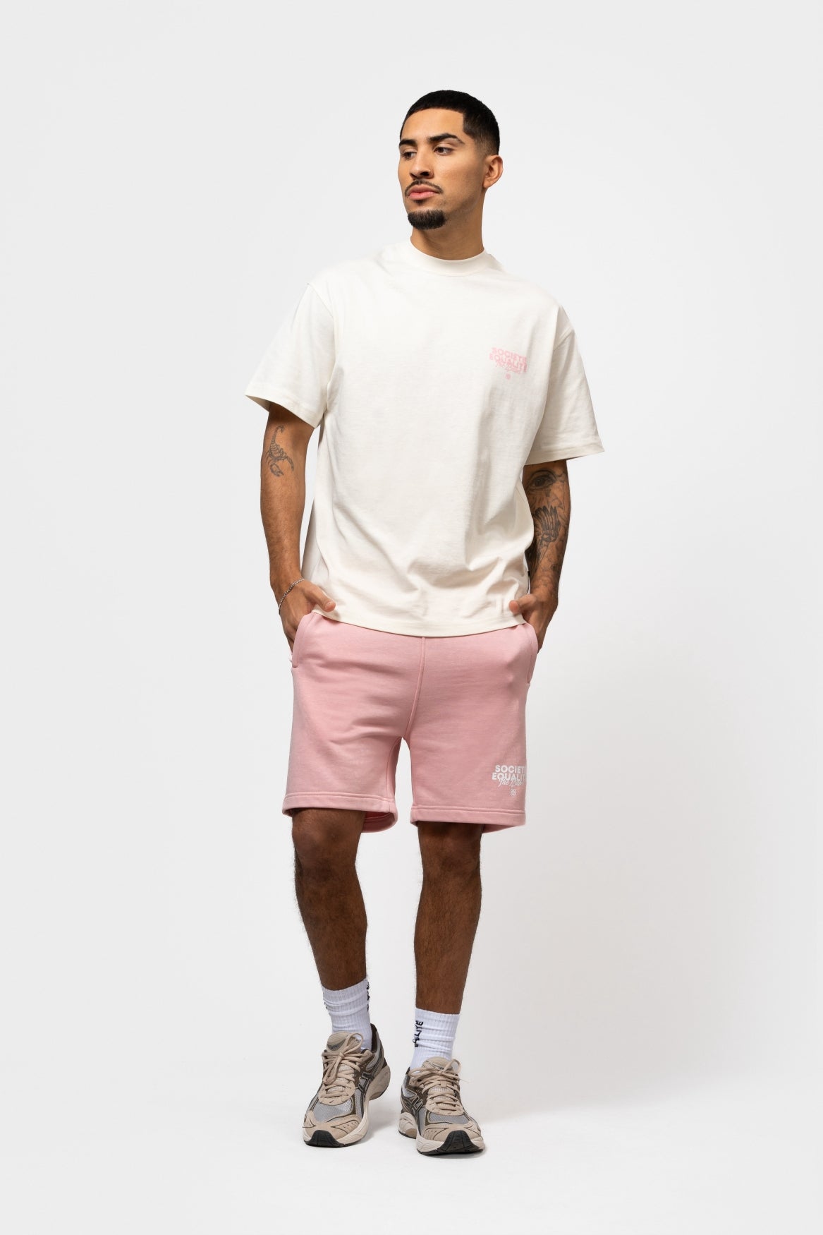 SOCIETÉ 2.0 OVERSIZED TEE | OFF-WHITE & PINK