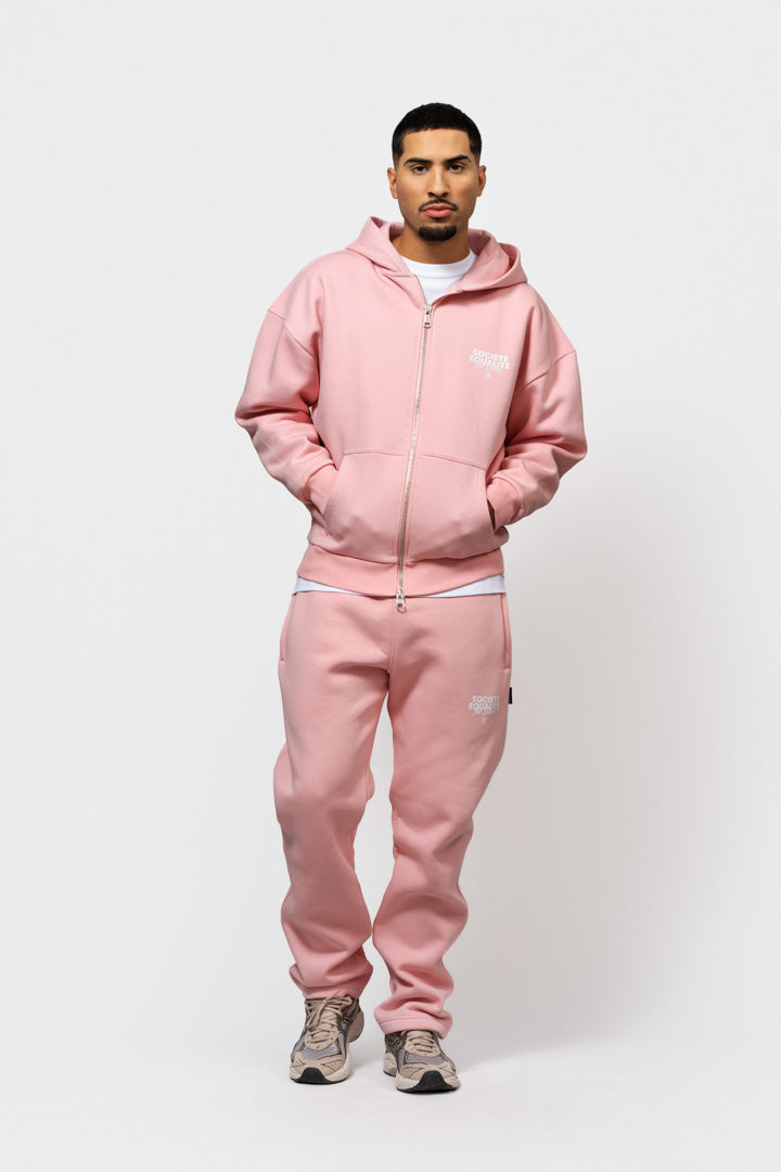 SOCIETÉ 2.0 OVERSIZED FULL ZIP HOODIE | PINK