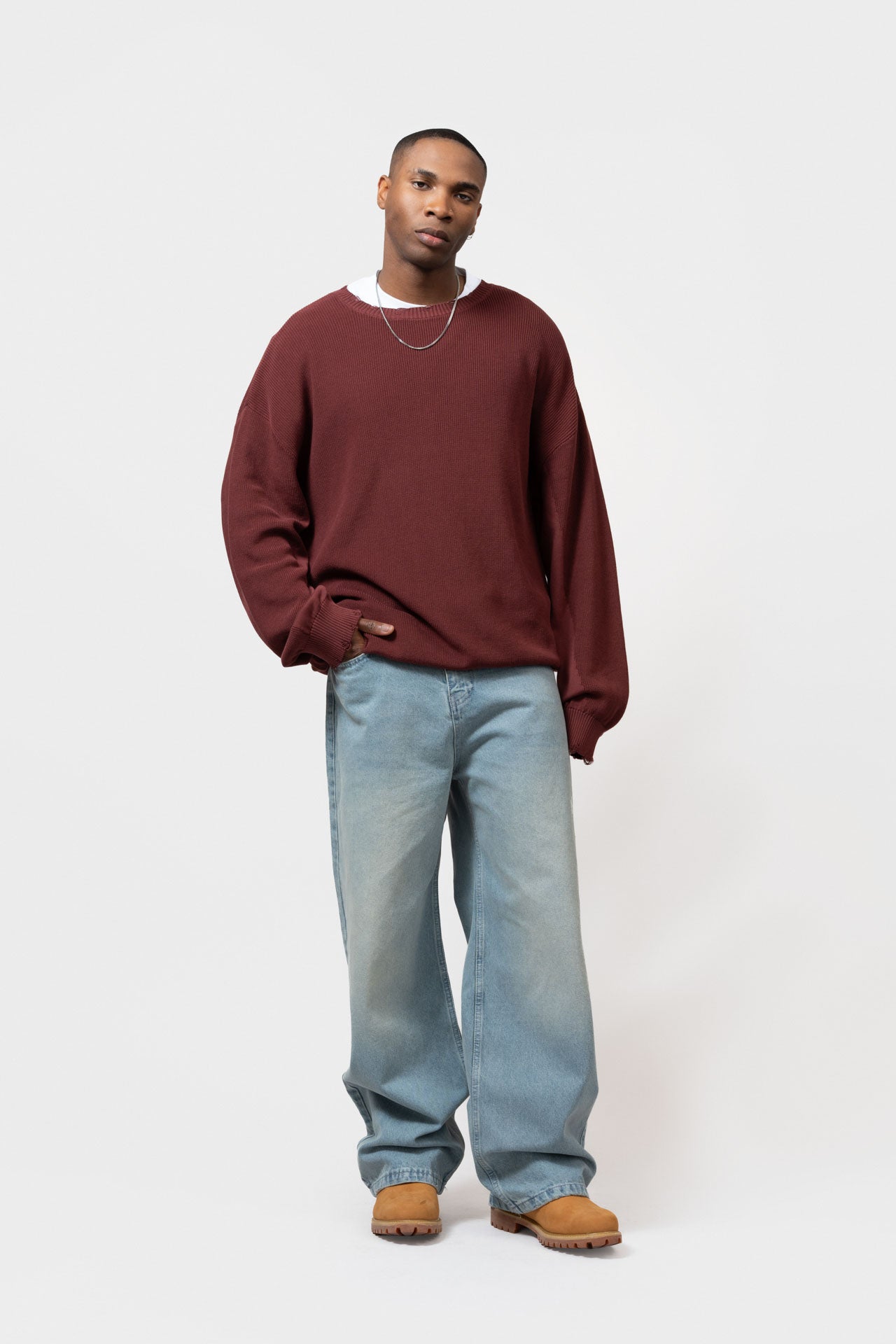 NOOR KNIT SWEATER | AUBERGINE