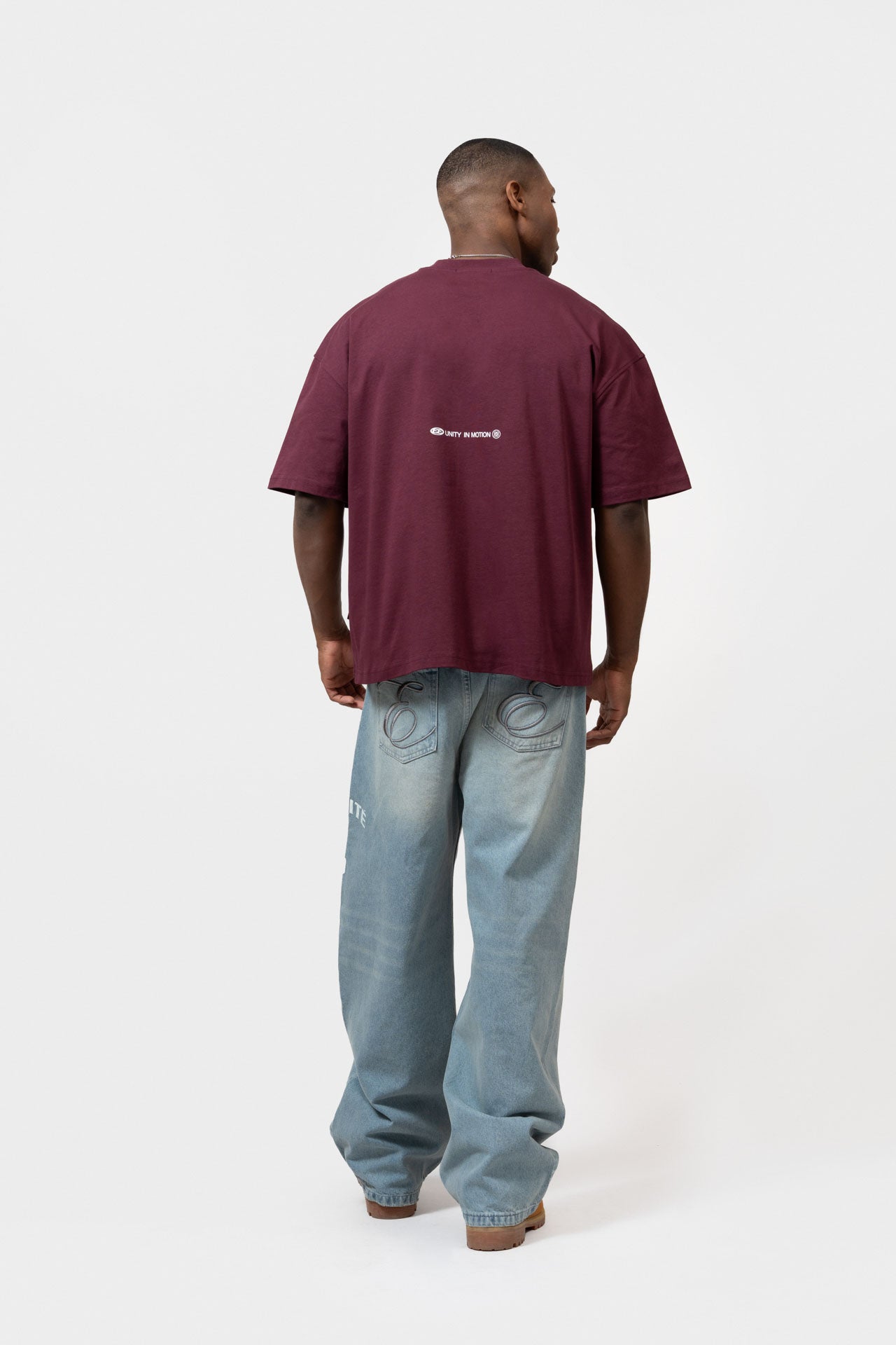 CELESTE BOXY TEE | AUBERGINE