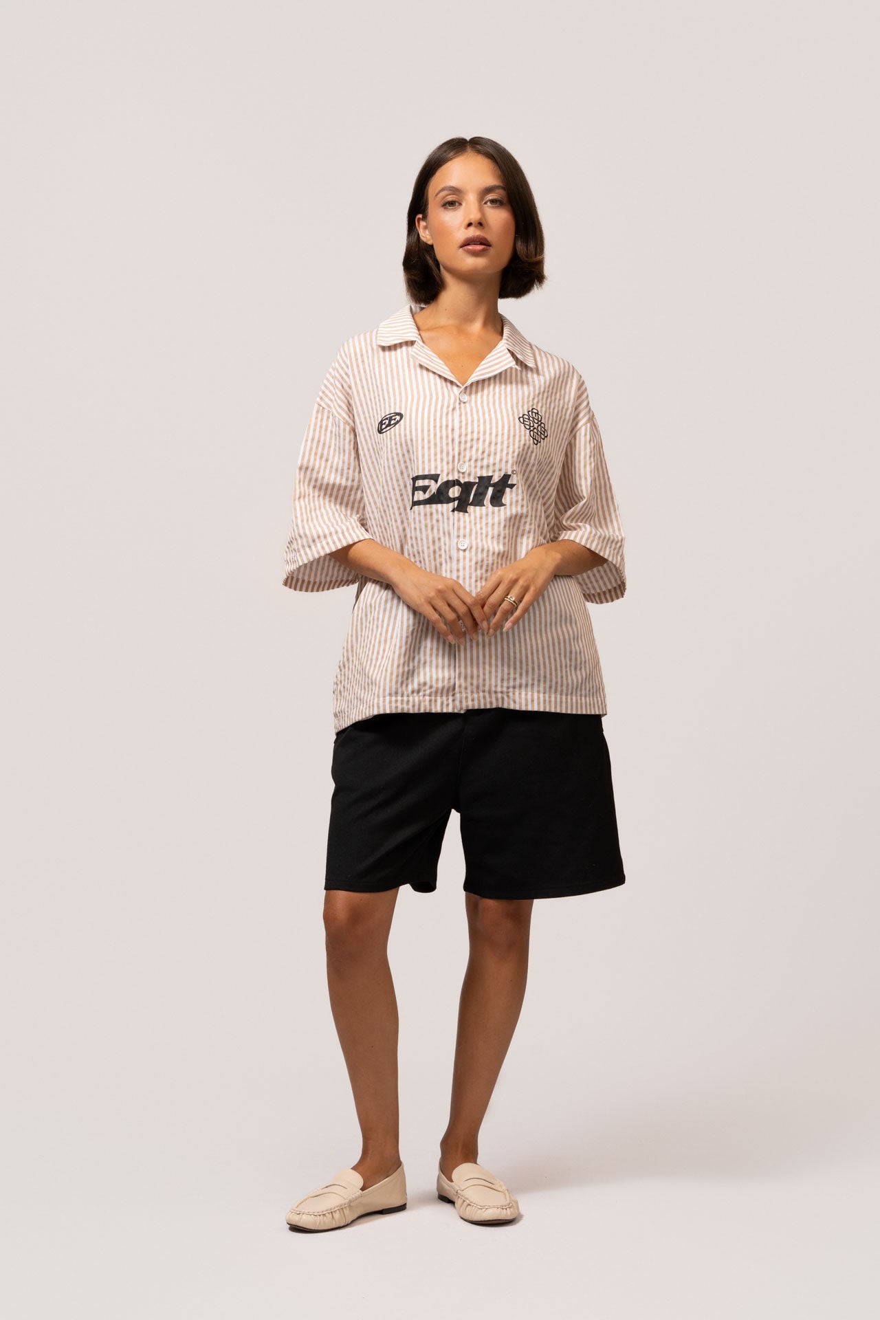 JERSEY BOXY SHIRT | BEIGE