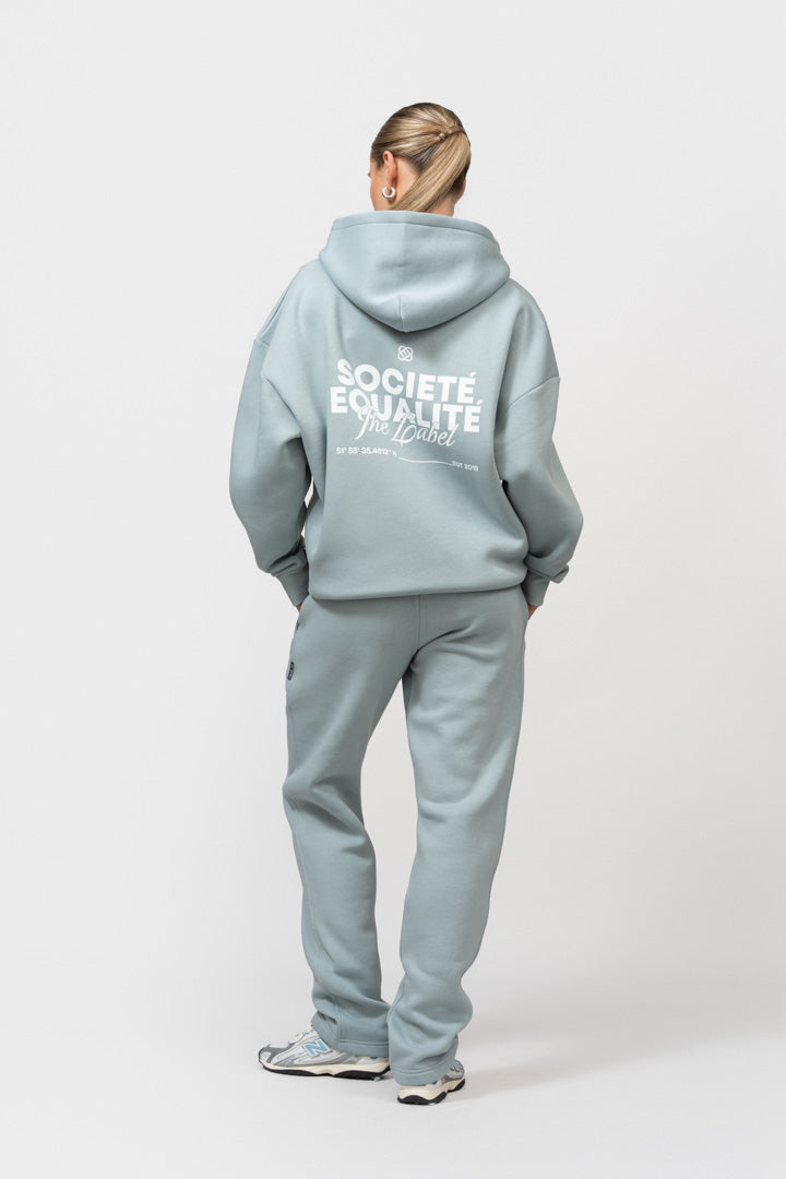 SOCIETÉ 2.0 OVERSIZED FULL ZIP HOODIE | LIGHT BLUE