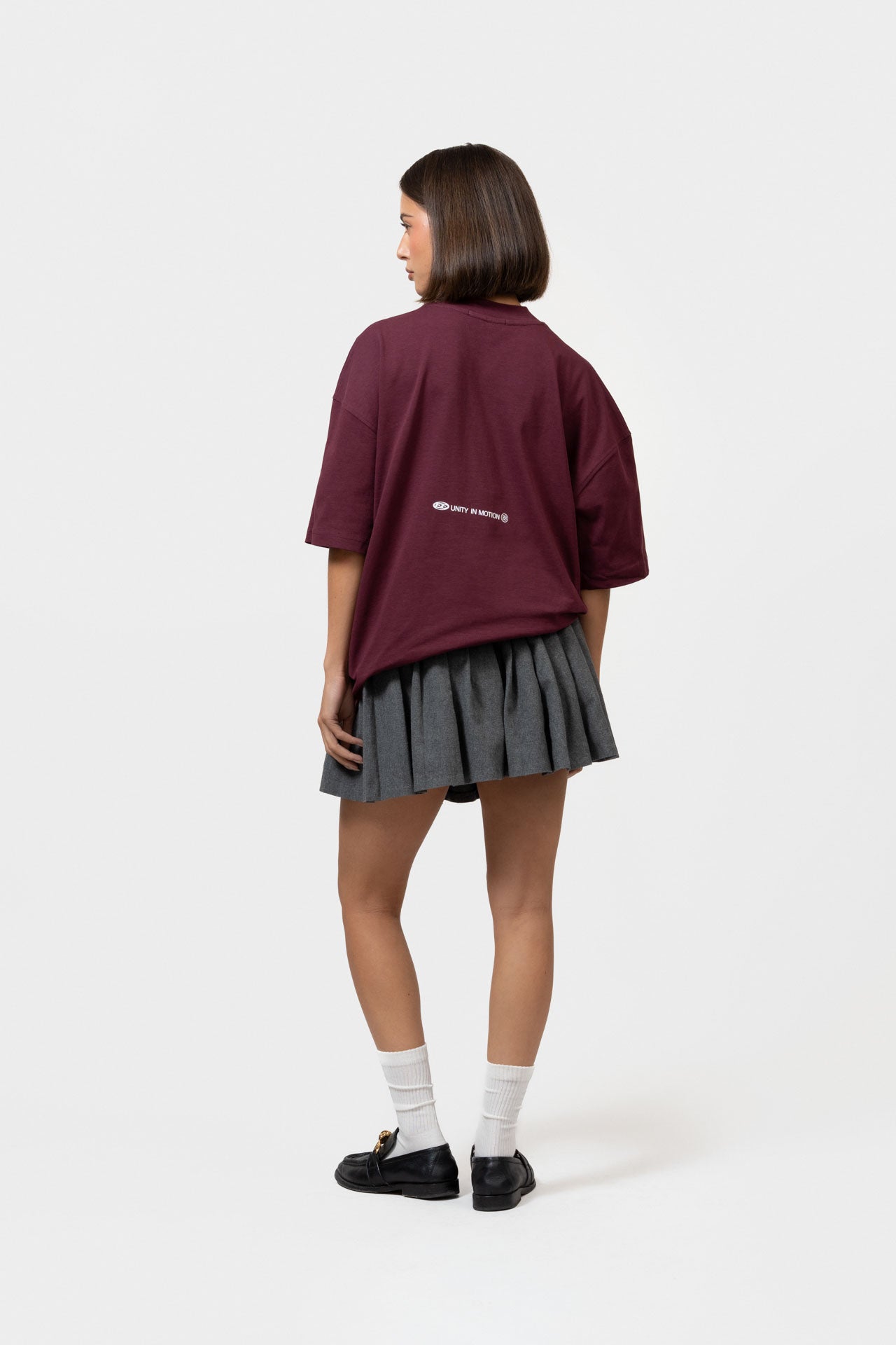 CELESTE BOXY TEE | AUBERGINE