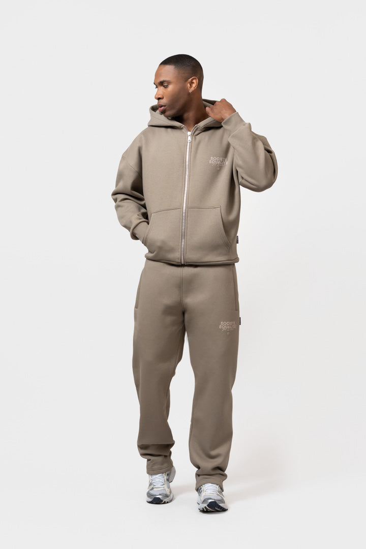SOCIETÉ 2.0 FULL ZIP HOODIE | TAUPE & TAUPE