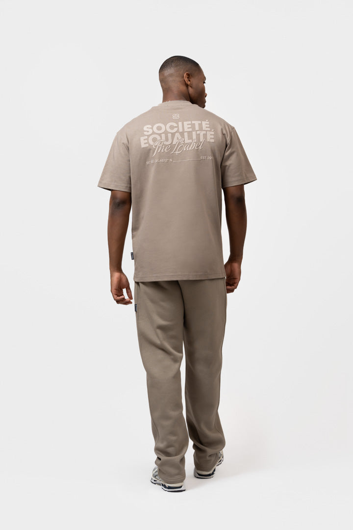 SOCIETÉ 2.0 OVERSIZED TEE | TAUPE & TAUPE