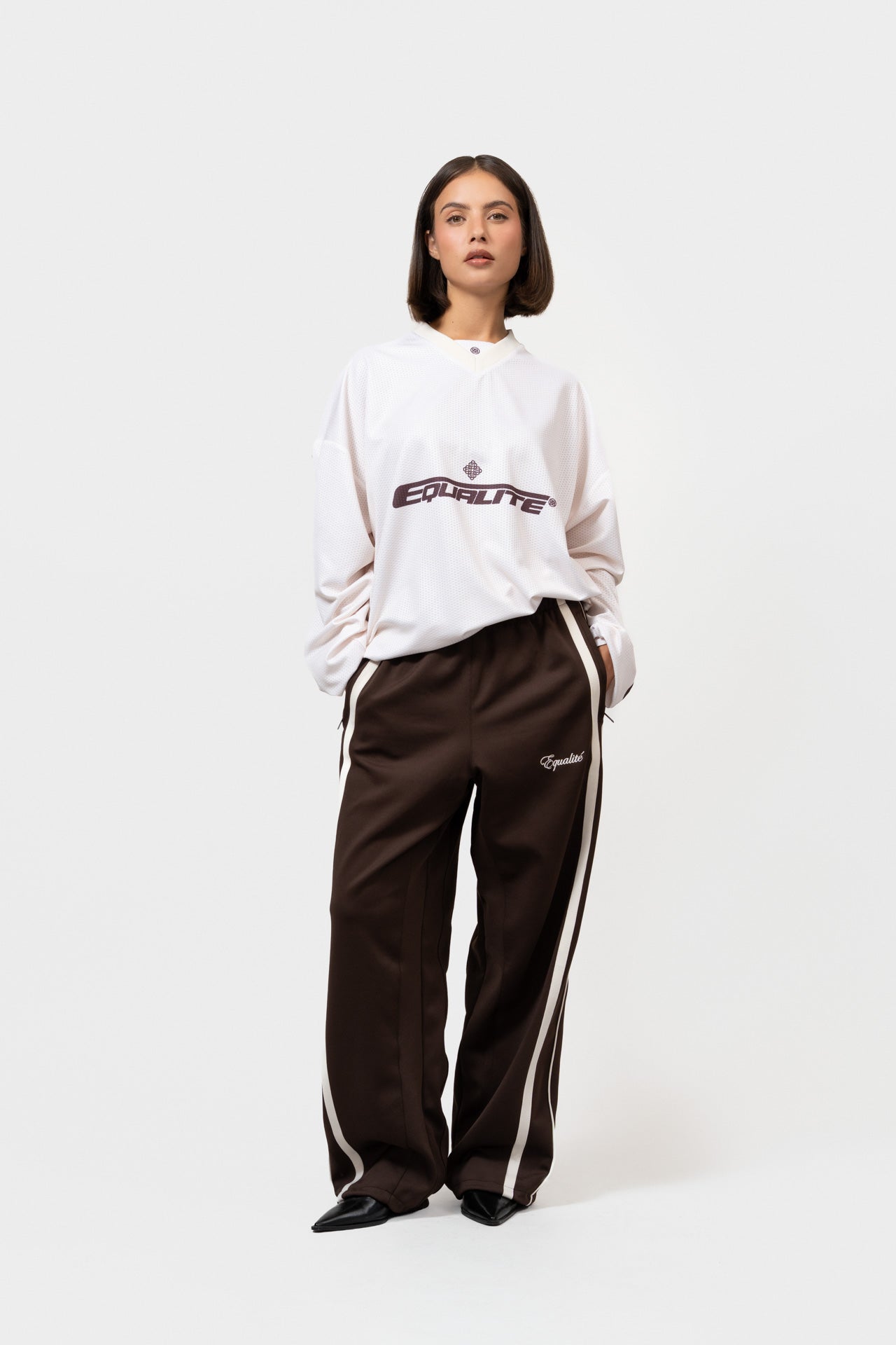 ARENA LONGSLEEVE JERSEY | OFF-WHITE & BROWN