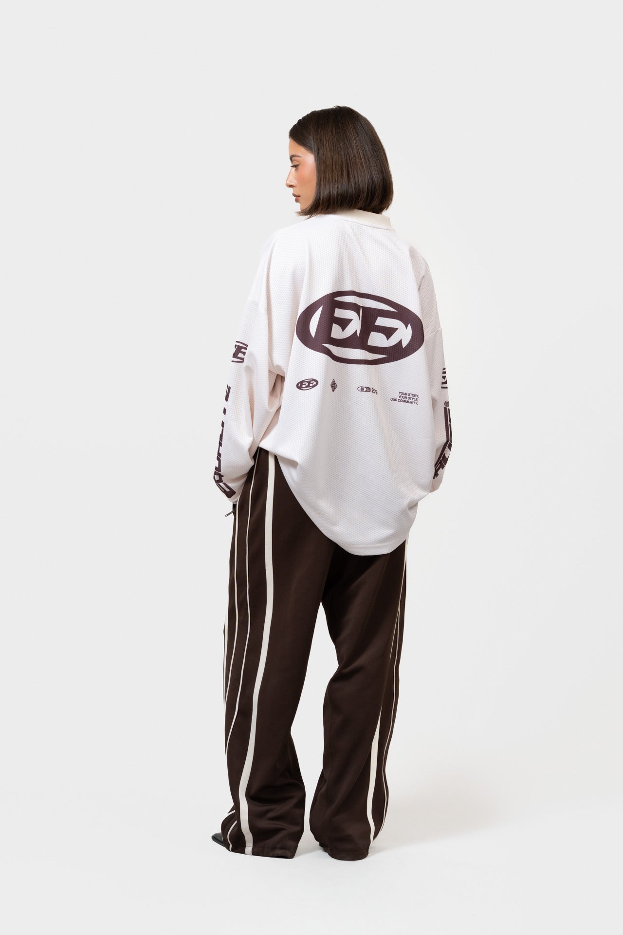 ARENA LONGSLEEVE JERSEY | OFF-WHITE & BROWN