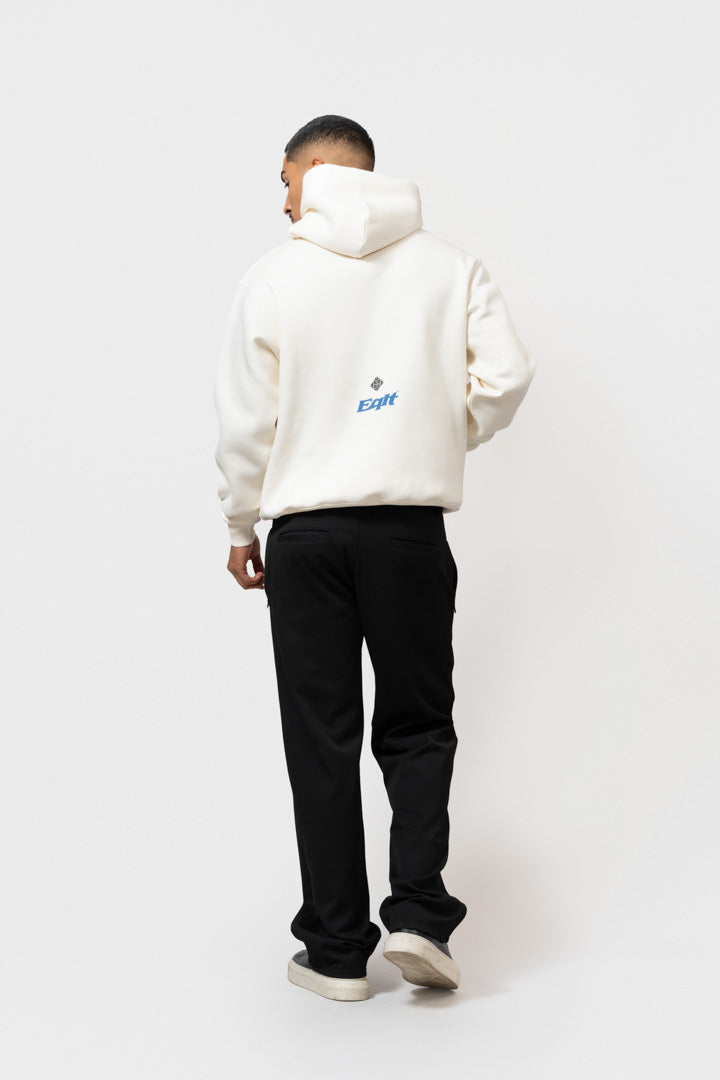 JERSEY OVERSIZED HOODIE | OFF WHITE