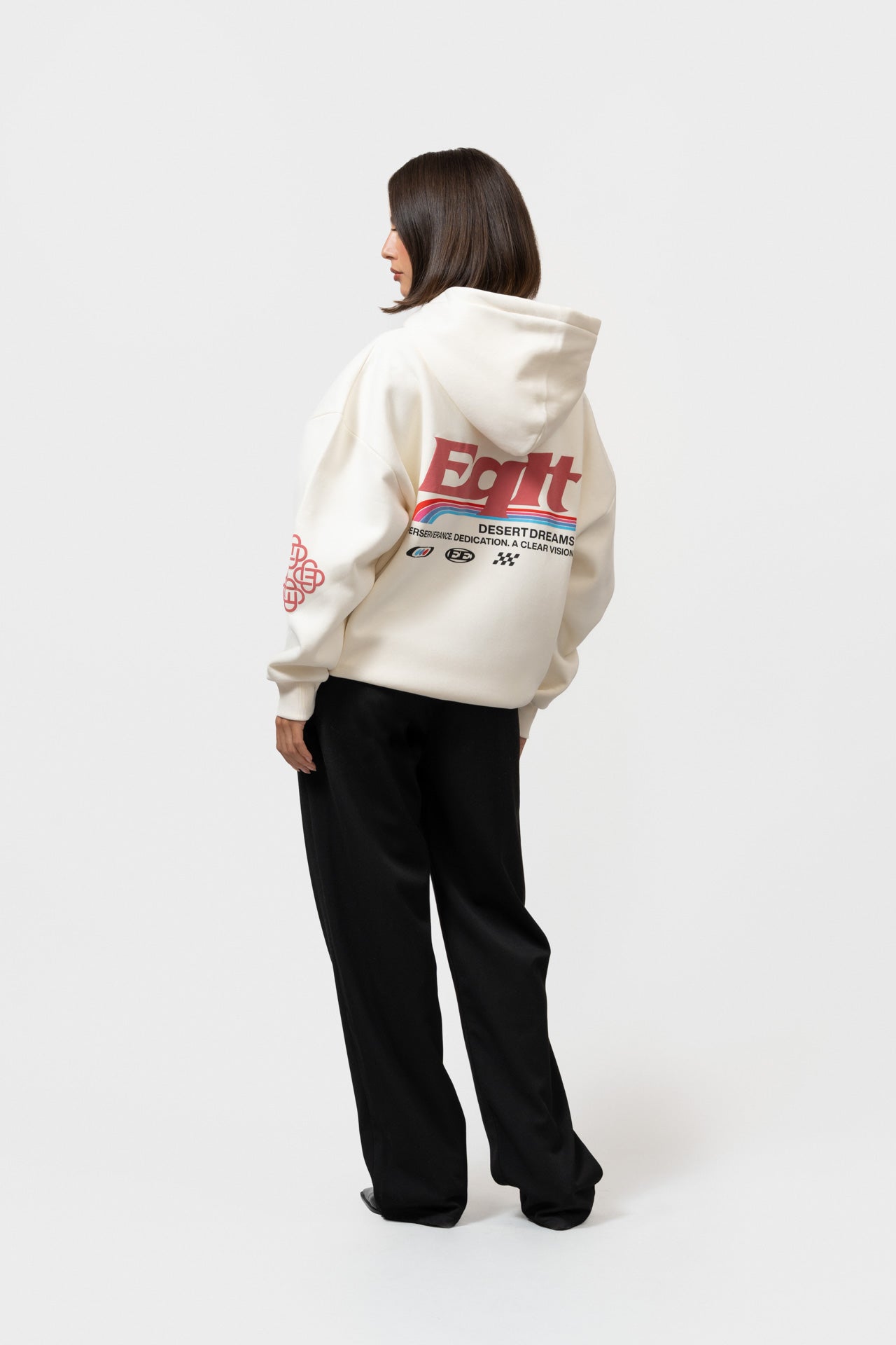 DESERT OVERSIZED FULL ZIP HOODIE | OFF WHITE