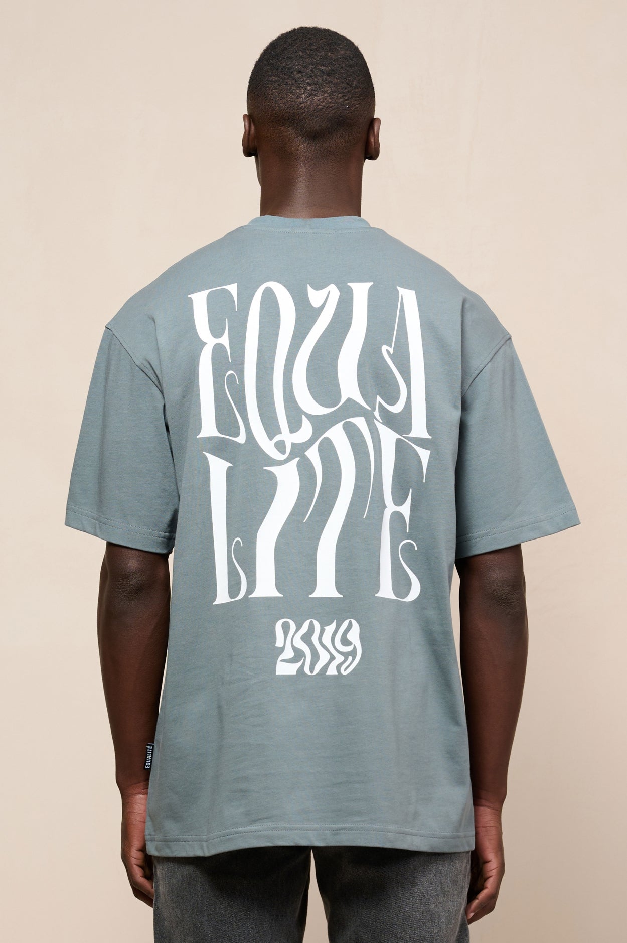 BLUR OVERSIZED TEE | GRAY