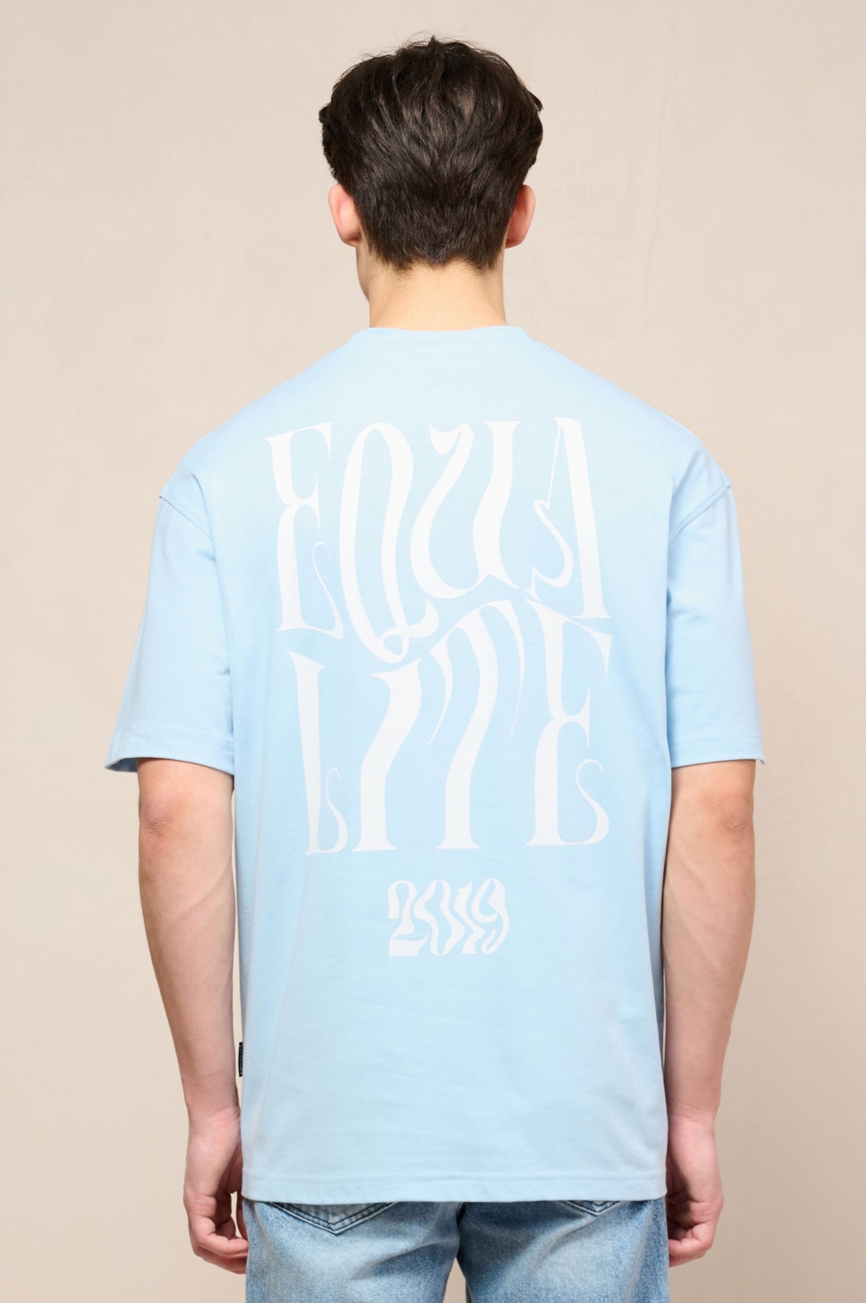 BLUR OVERSIZED TEE | LIGHT BLUE