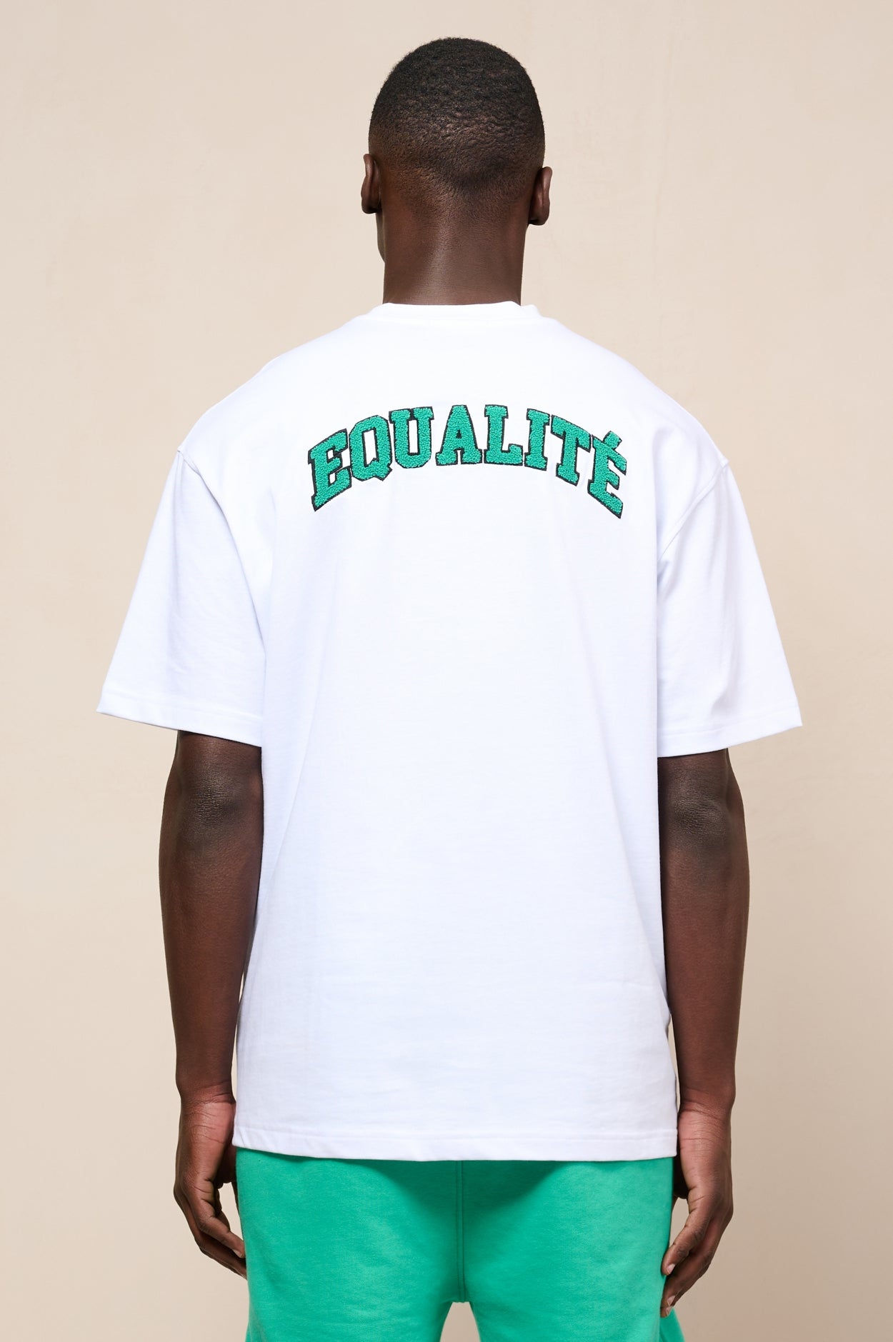 ZION OVERSIZED TEE | WHITE & GREEN