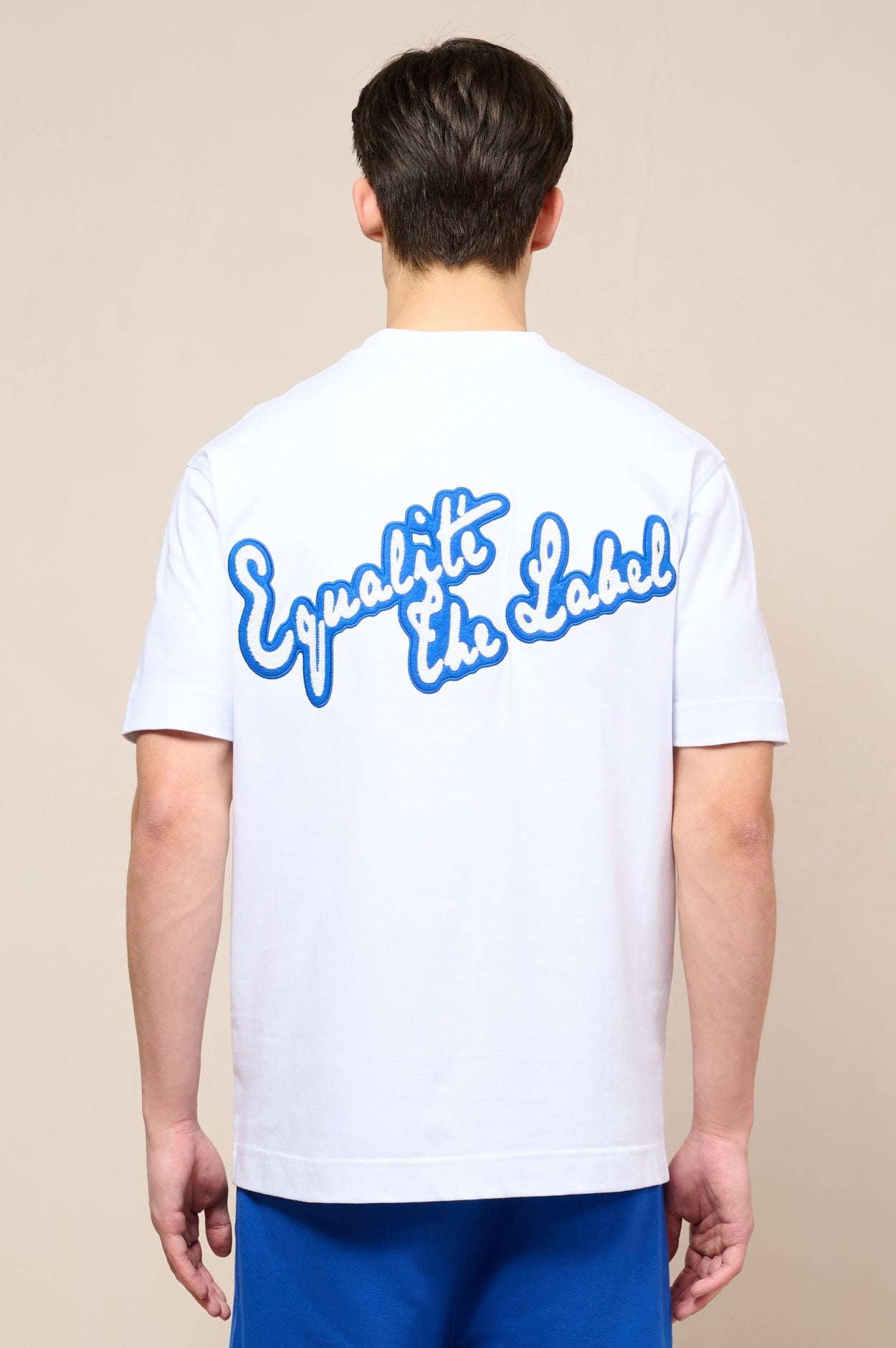 CICI OVERSIZED TEE | WHITE & BLUE