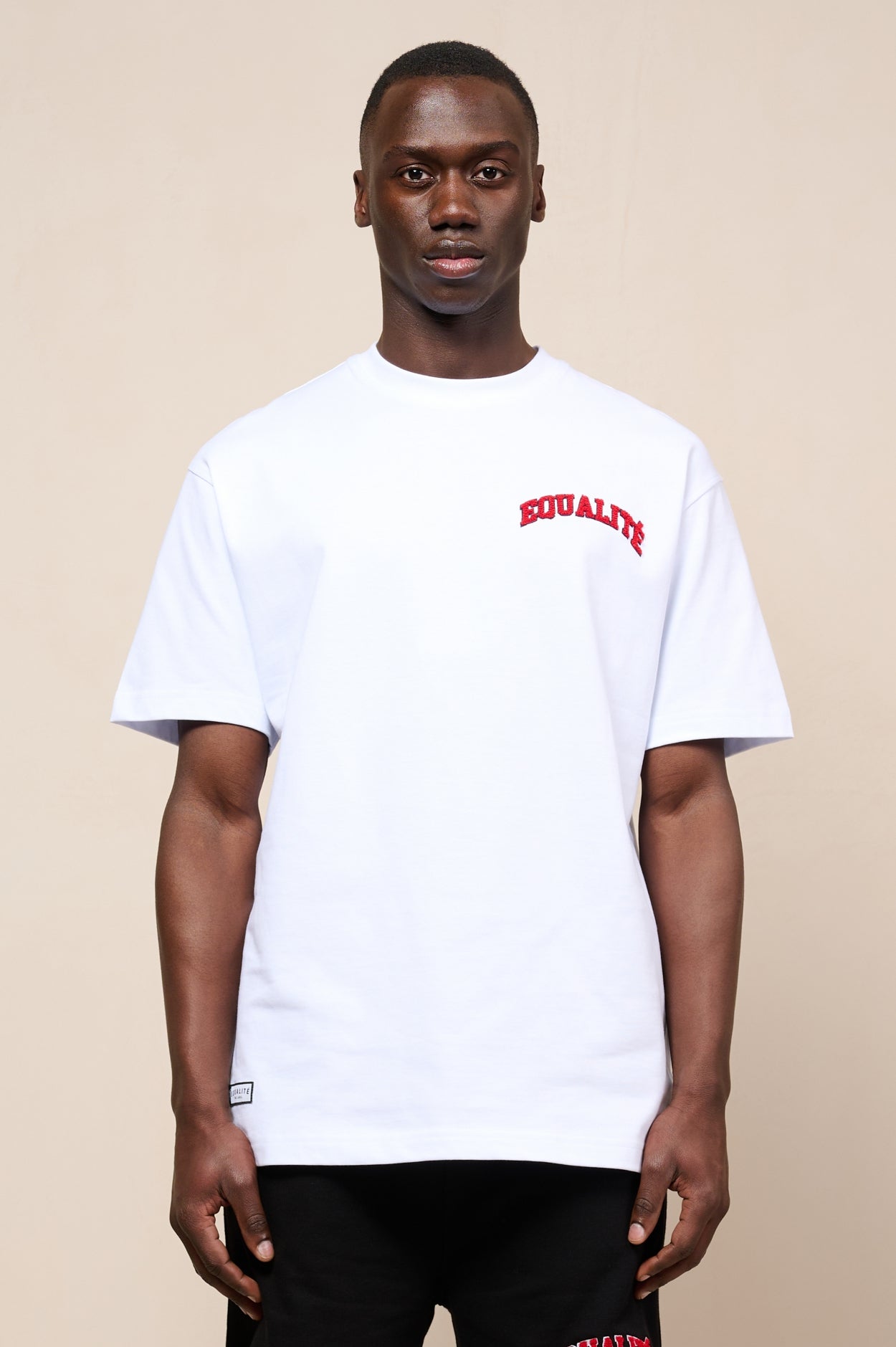 ZION OVERSIZED TEE | WHITE & RED