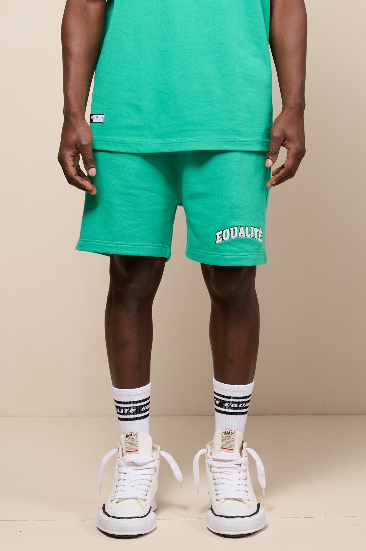 ZION SHORTS | GREEN & WHITE