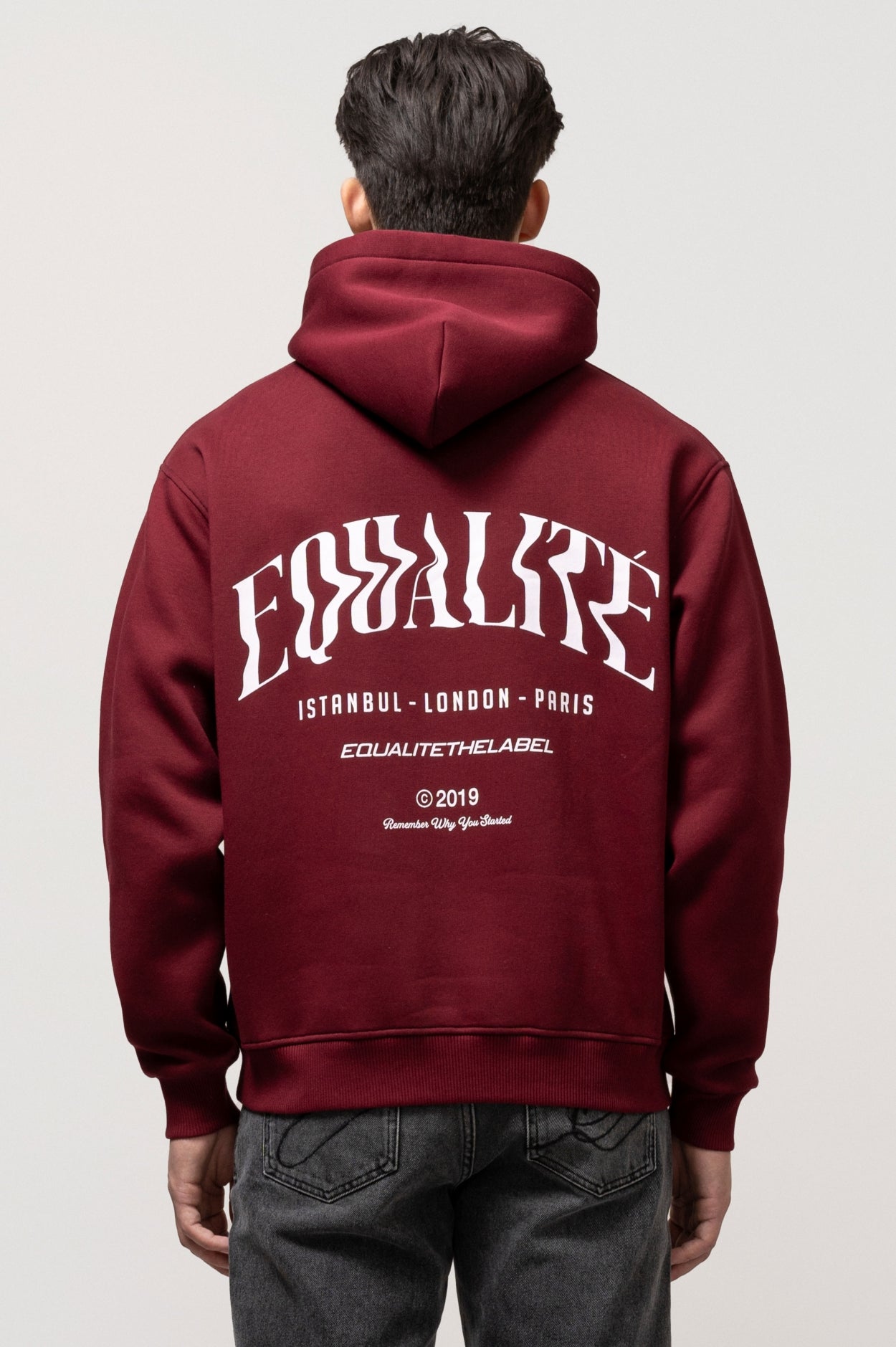 MAU OVERSIZED HOODIE | BURGUNDY