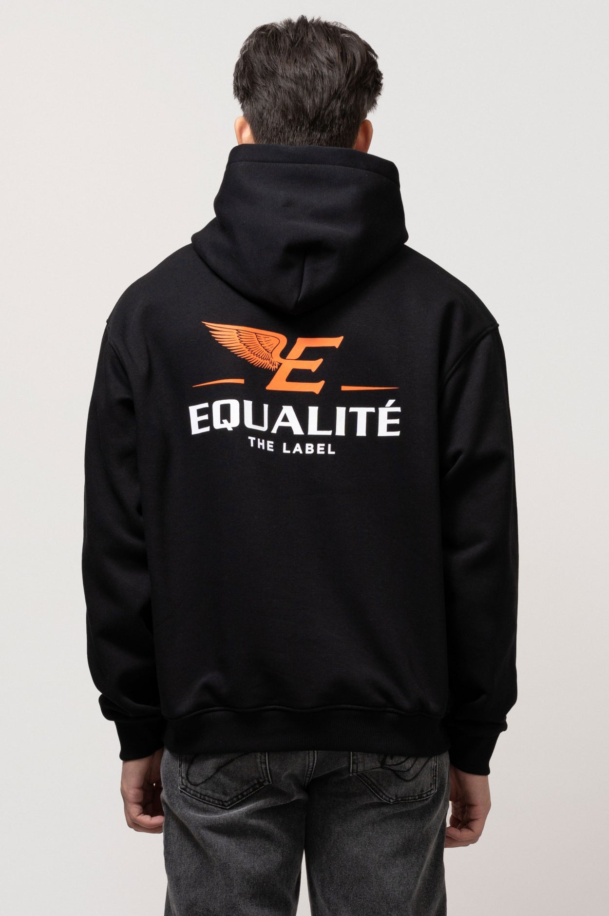 WING OVERSIZED HOODIE | BLACK