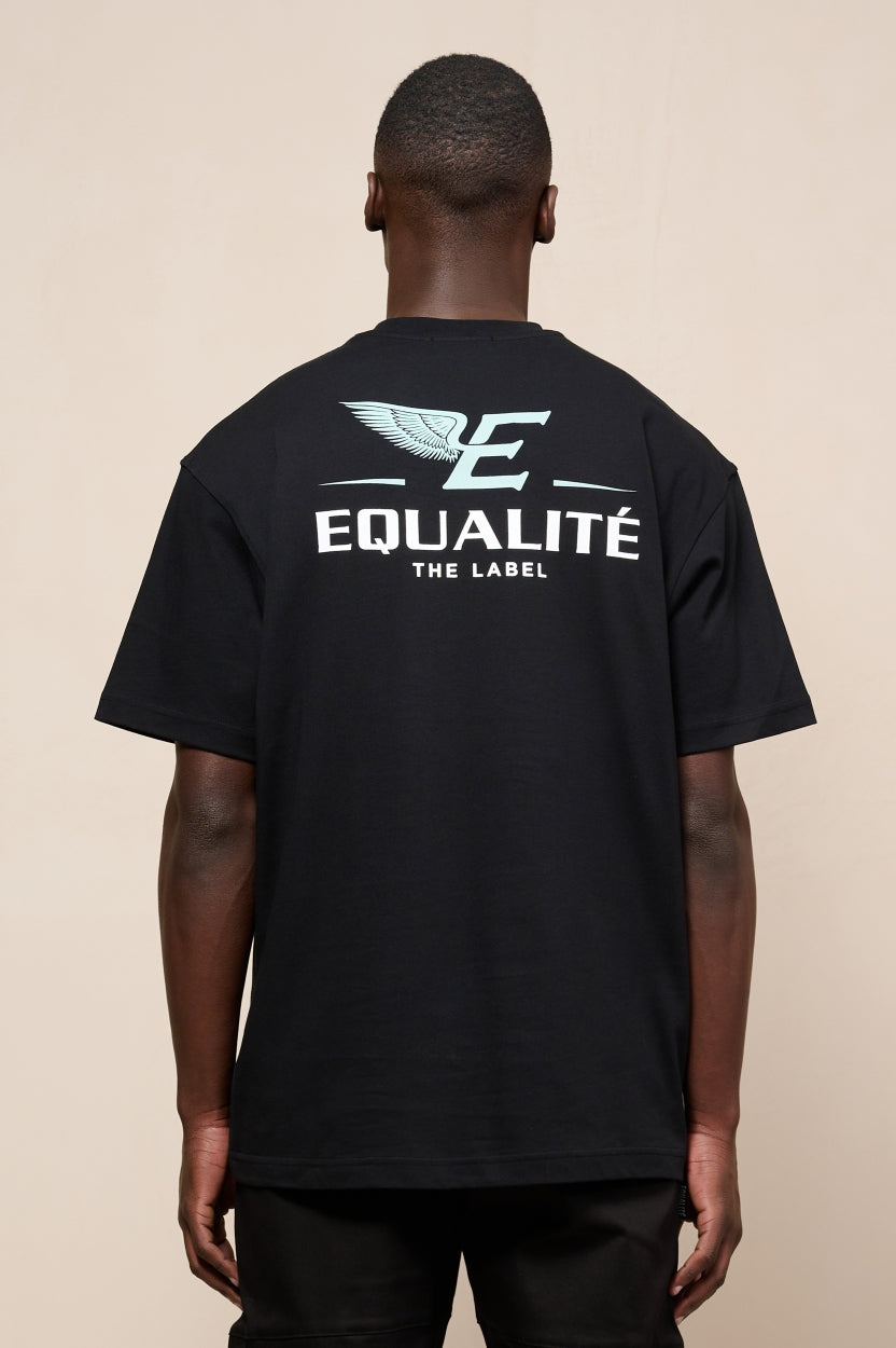 WING OVERSIZED TEE | BLACK