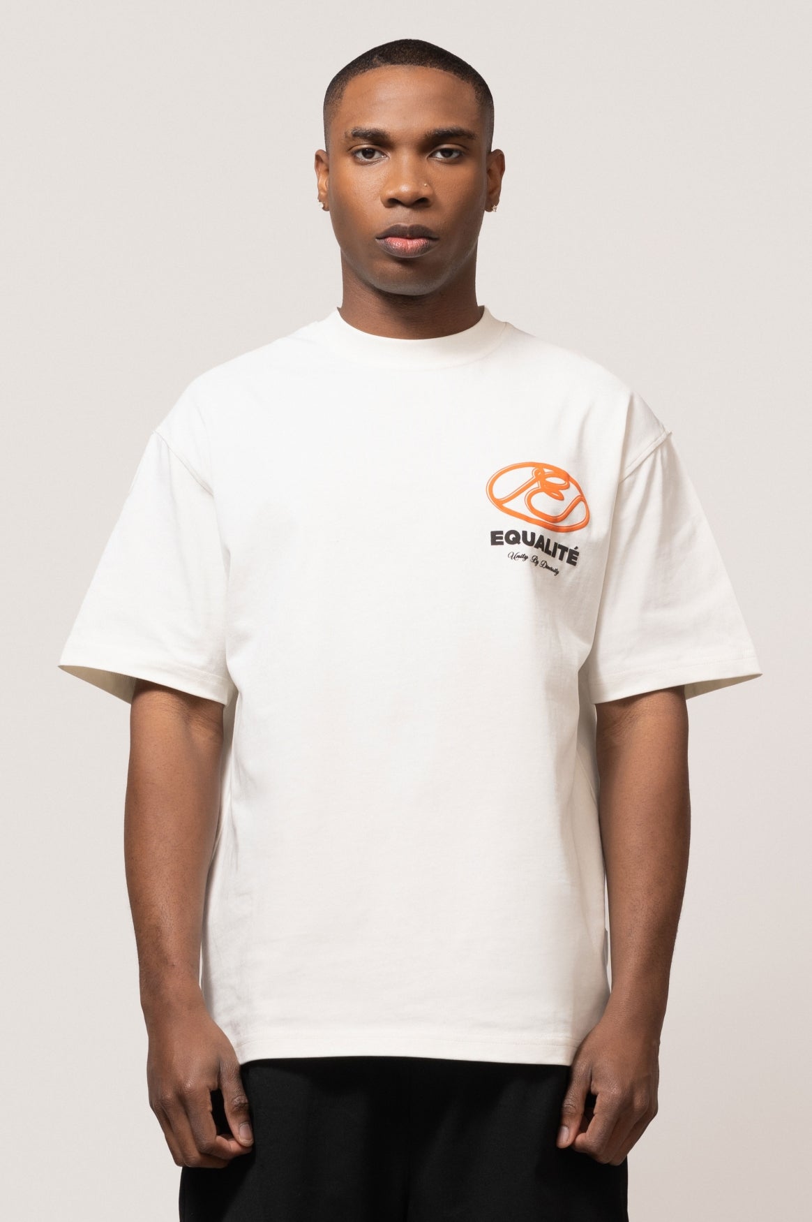ARID OVERSIZED TEE | OFF-WHITE & ORANGE