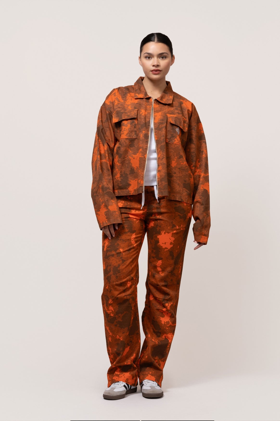 Camo Cargo Jacket | Camo Orange