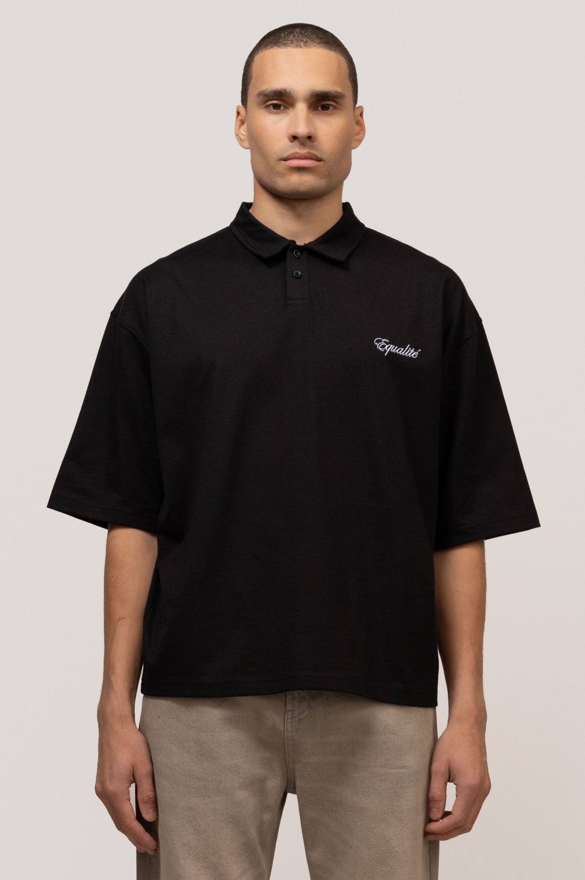 OASIS OVERSIZED POLO | BLACK