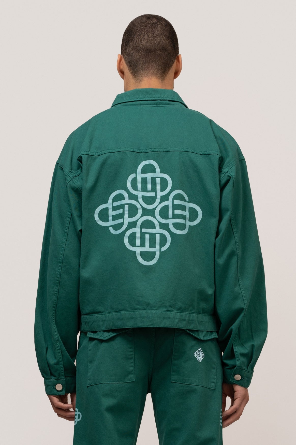 SYMBOL BOXY JACKET | PETROL GREEN