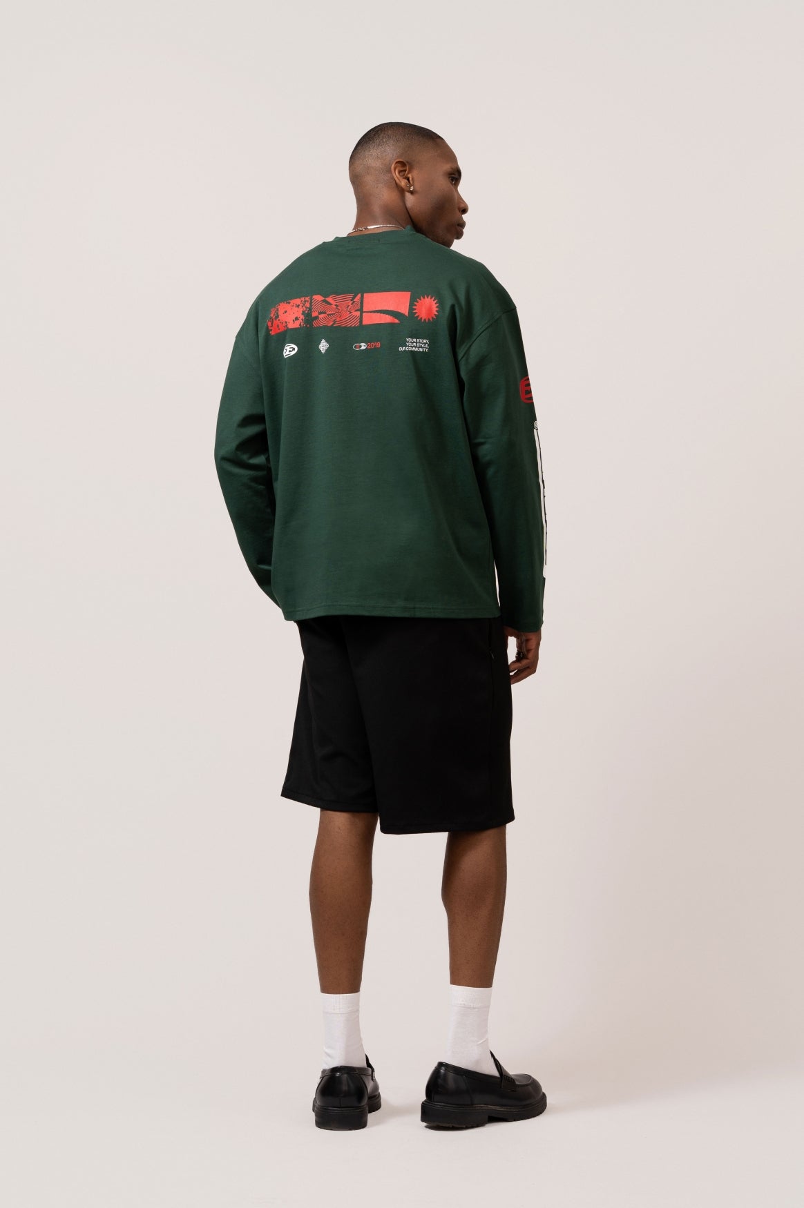 ADRENALINE LONGSLEEVE TEE | GREEN & RED