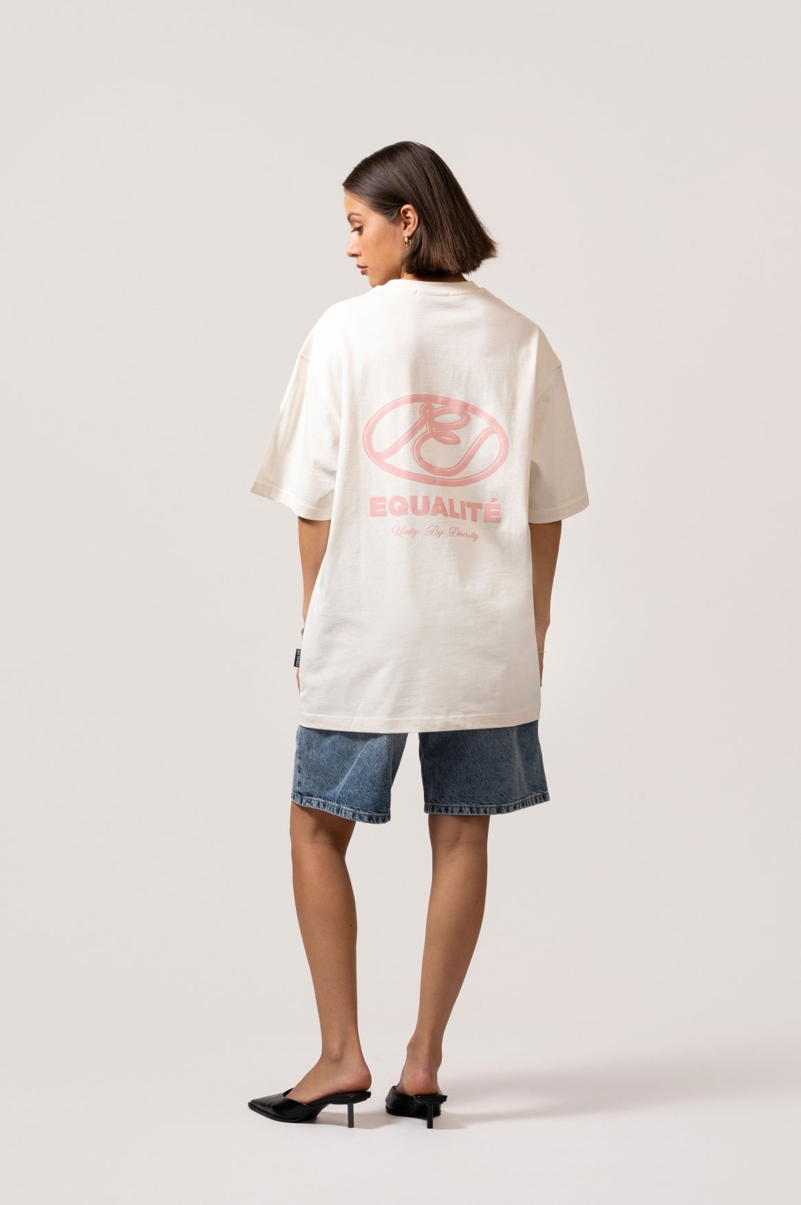 ARID OVERSIZED TEE | OFF-WHITE & PINK