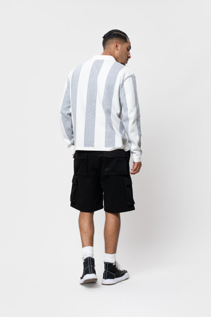 LOUIS KNIT LONGSLEEVE JERSEY | OFF-WHITE & GREY