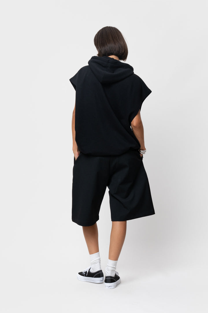ADRIEN TANK HOODIE | BLACK