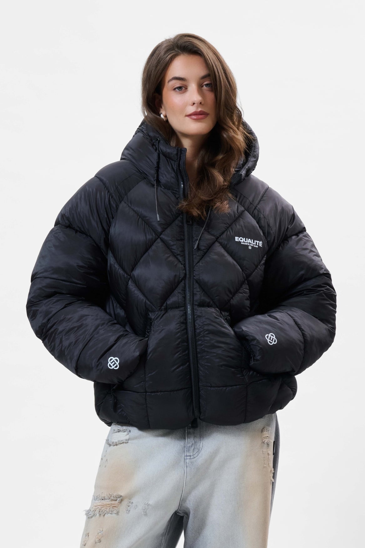 DIAMOND PUFFER JACKET | BLACK