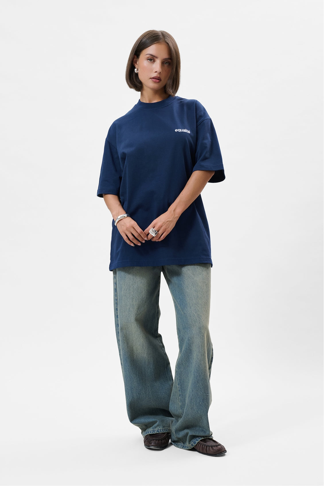 ESSENTIAL OVERSIZED TEE | NAVY