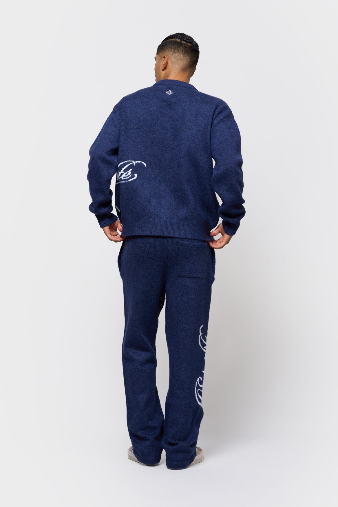 FLUFFY KNIT SET | NAVY